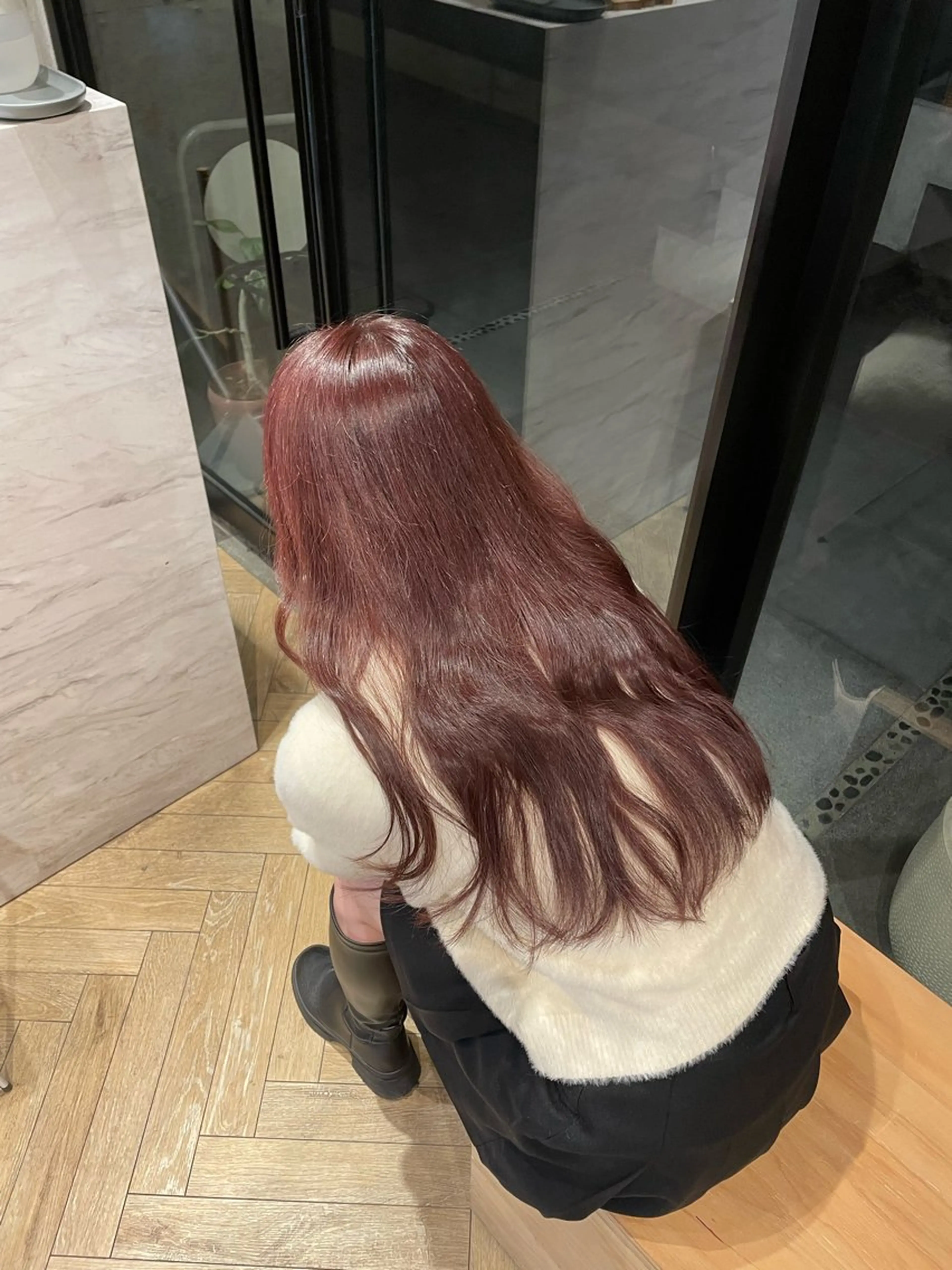 ロング カラー トリートメント うる艶カラー/美髪 トリートメント/めいのヘアスタイル