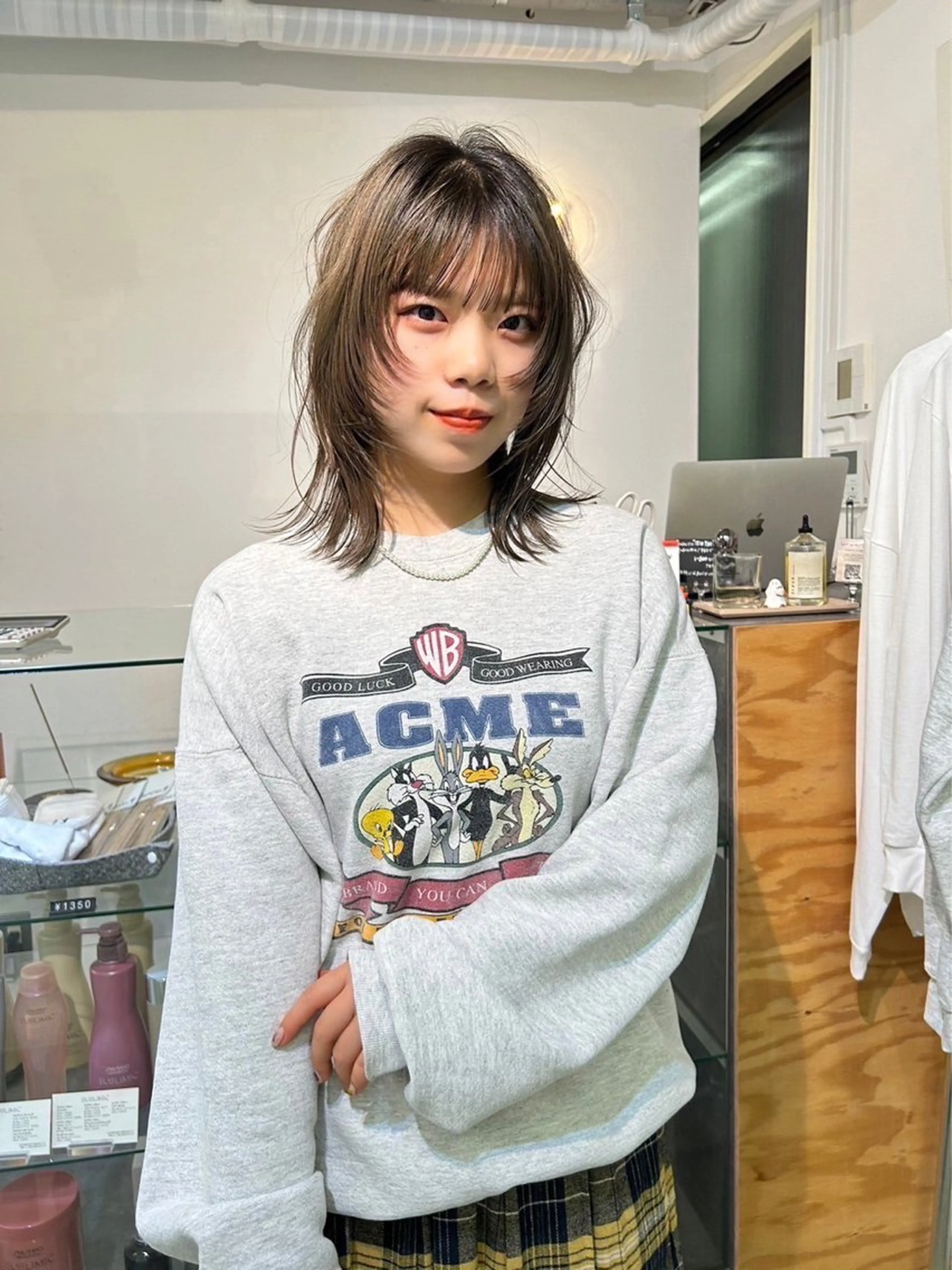 ミディアム カラー カット ヘアカラー トリートメント sakura🌸 レイヤー/韓国ヘアのヘアスタイル