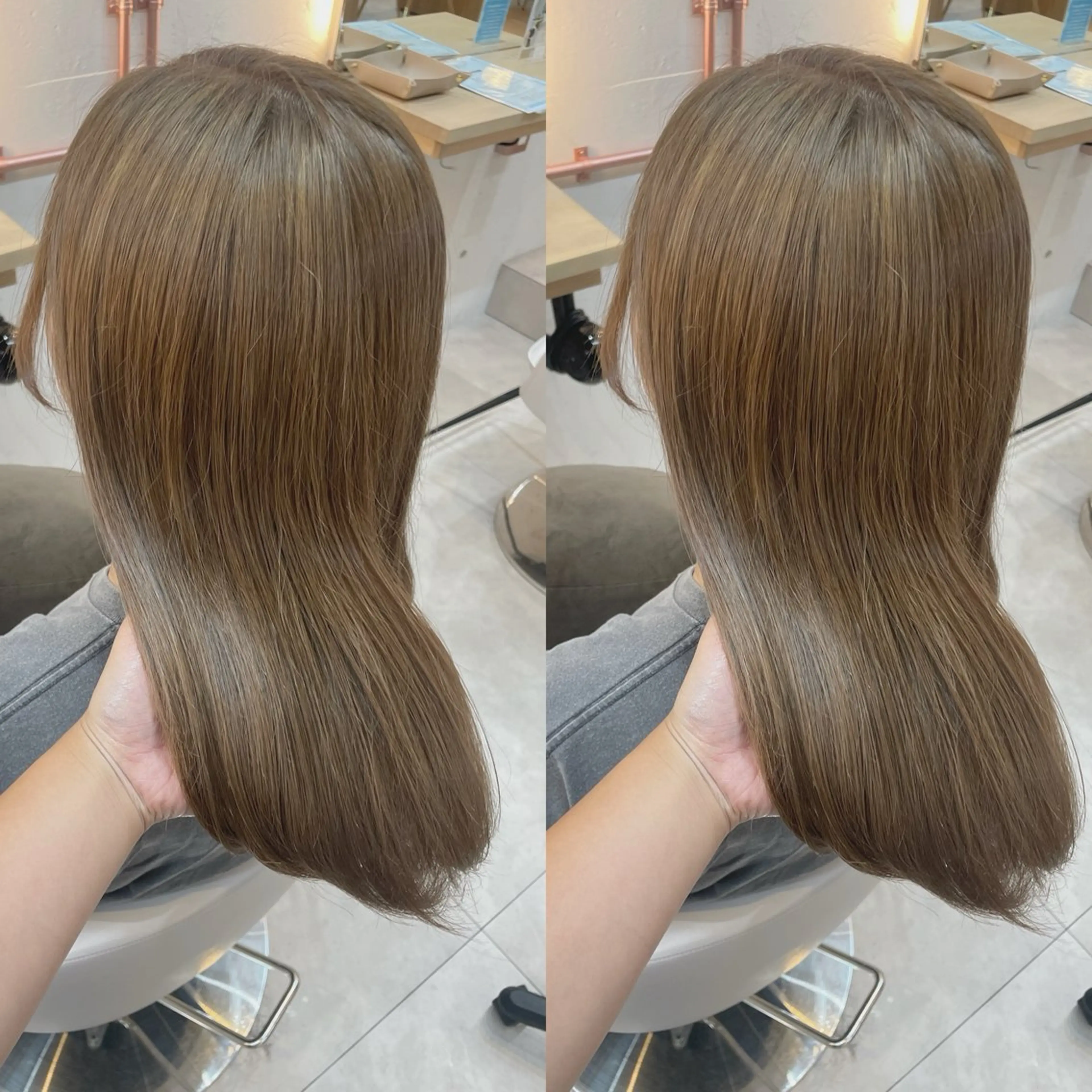 セミロング カラー ヘアカラー トリートメント ヘアセット ブリーチ無しダブル カラー🦕まどかのヘアスタイル