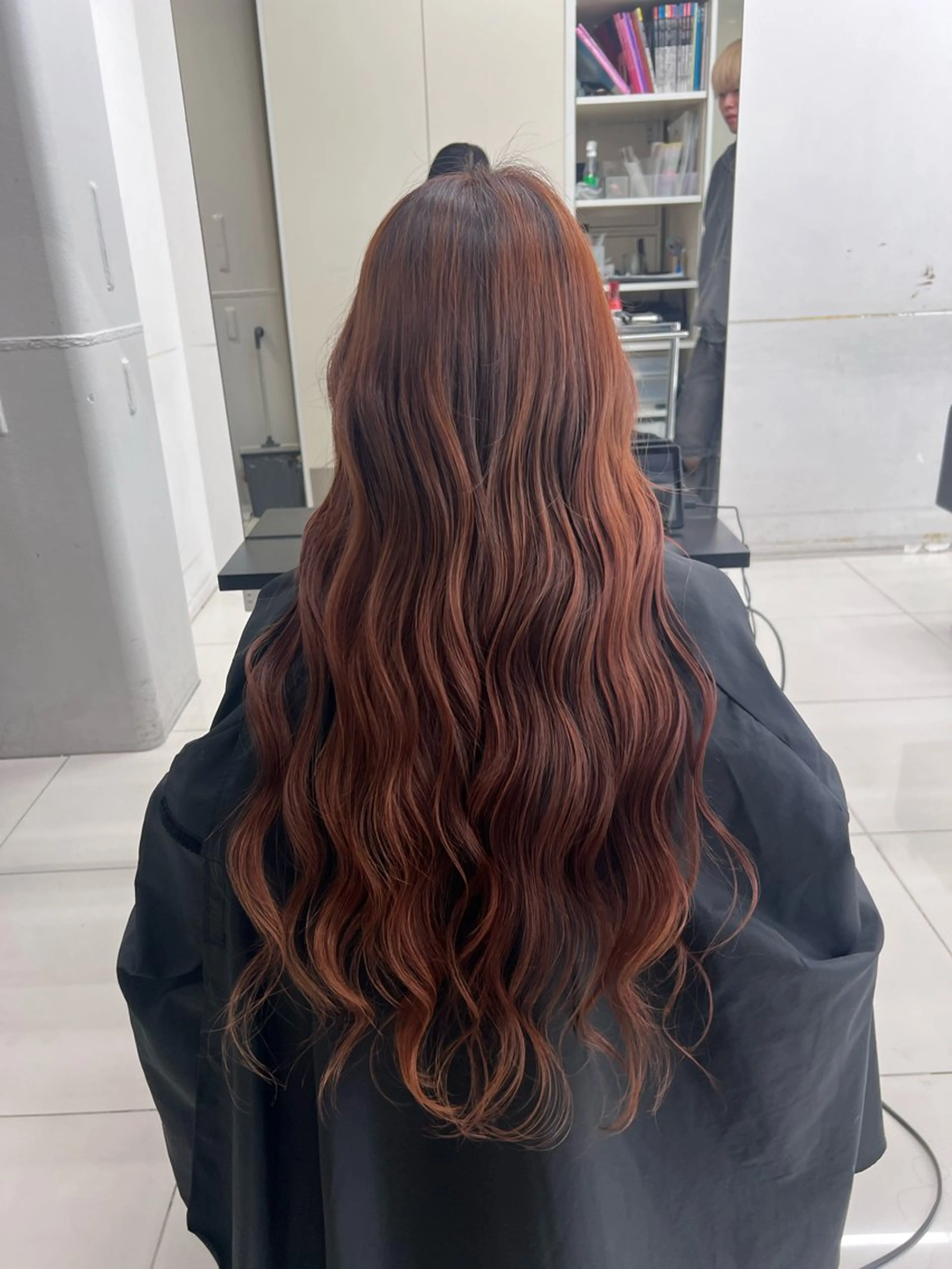 ロング オレンジブラウン kayo/ブリーチ モデル募集中✨のヘアスタイル