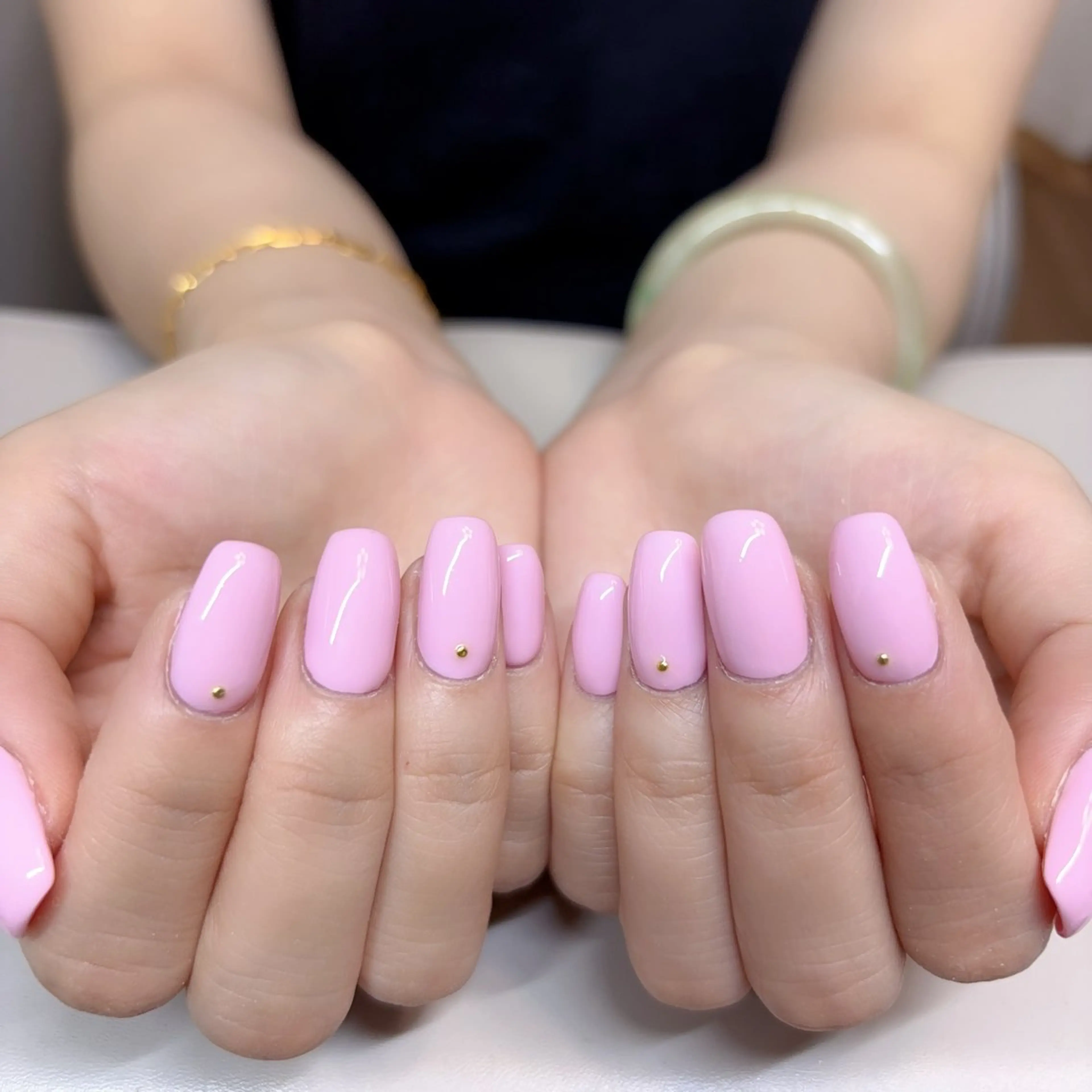 ネイル アートネイル チークネイル 長さ出し フレンチネイル ジェルネイル ハンドネイル Rika  nail cocoのネイルデザイン