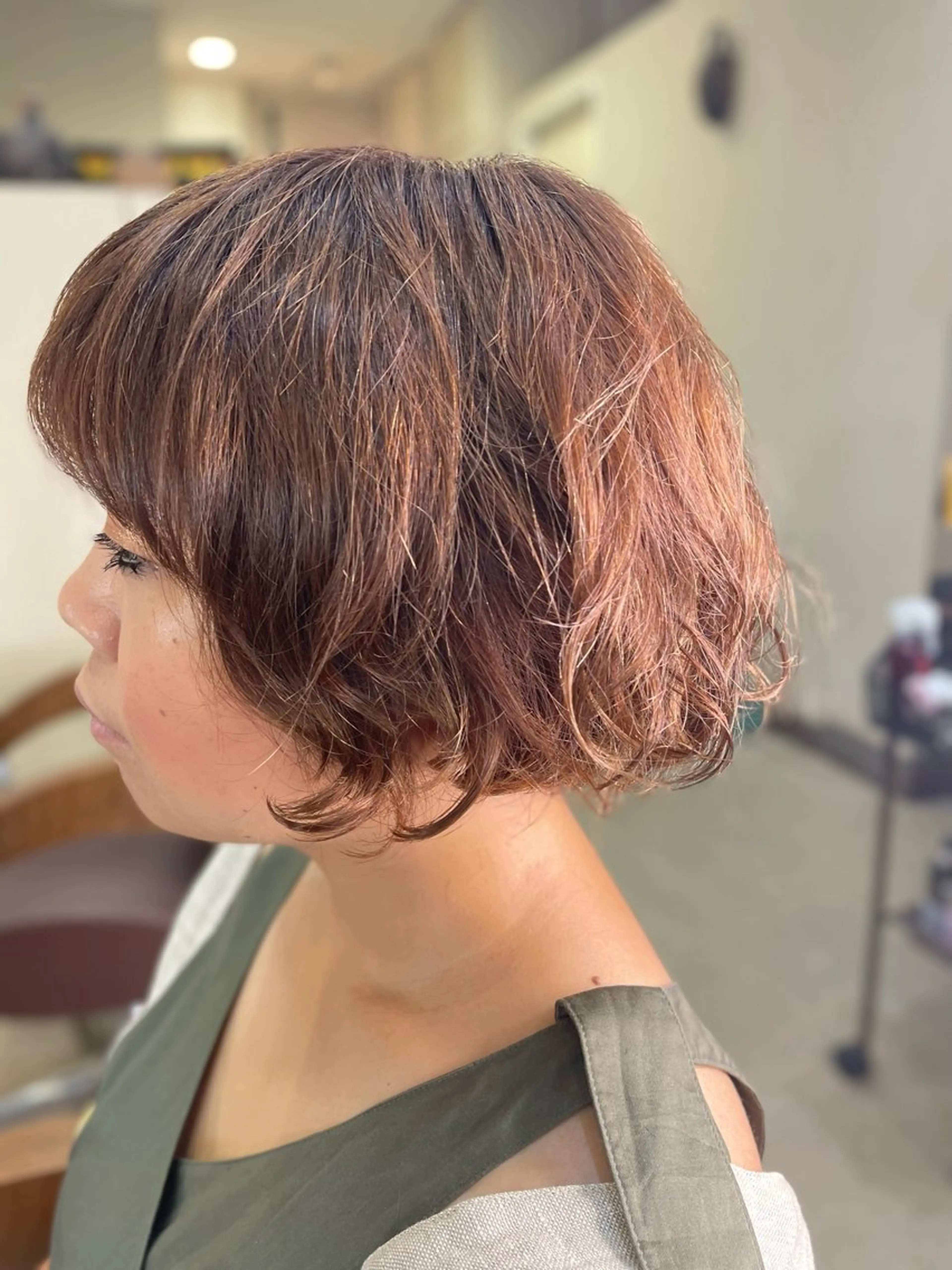ショート パーマ スパイラルパーマ カラー/フリーランス 鈴木 亜紀子のヘアスタイル