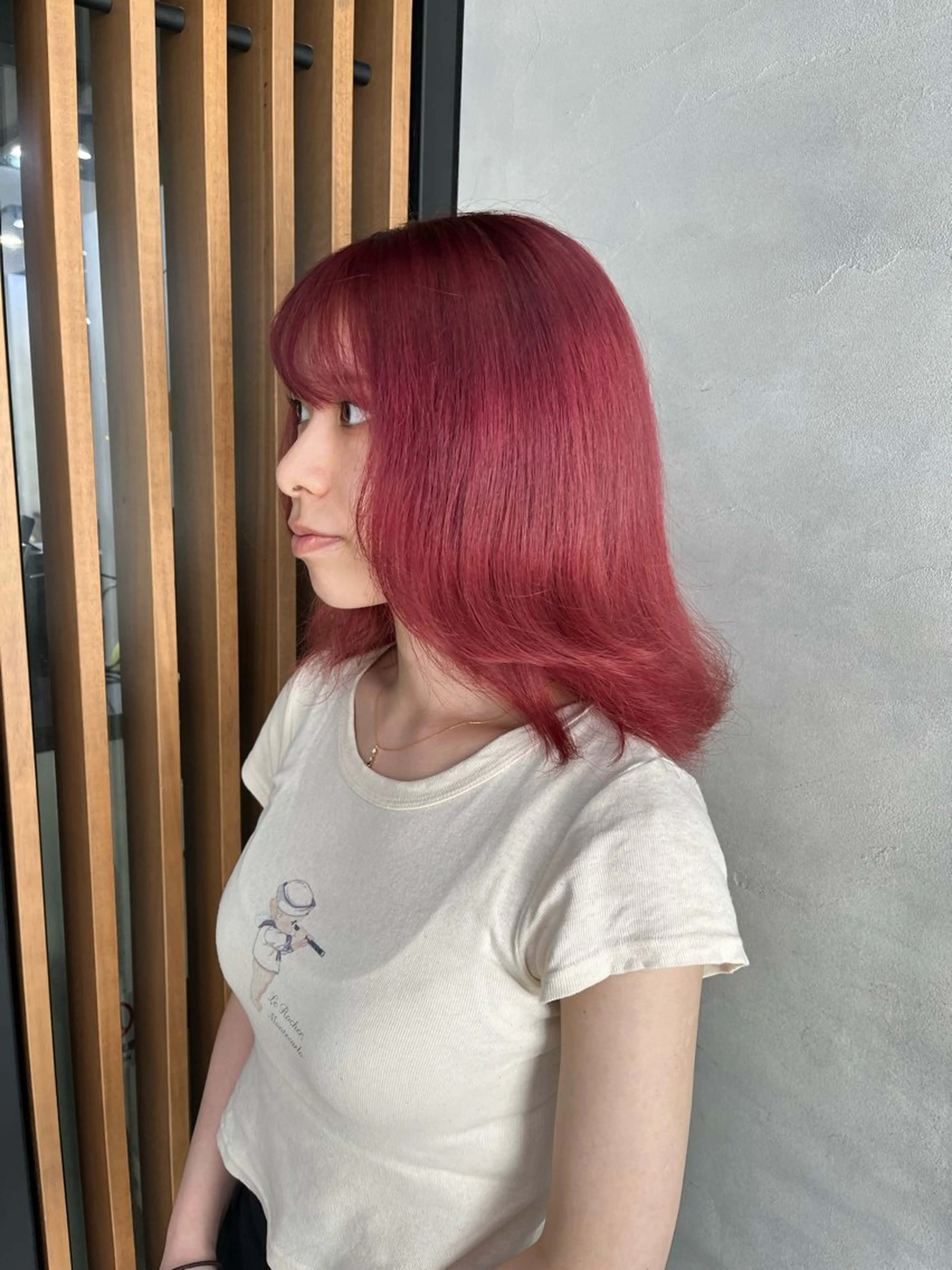 ミディアム 濱川響太レディース カットモデルのヘアスタイル