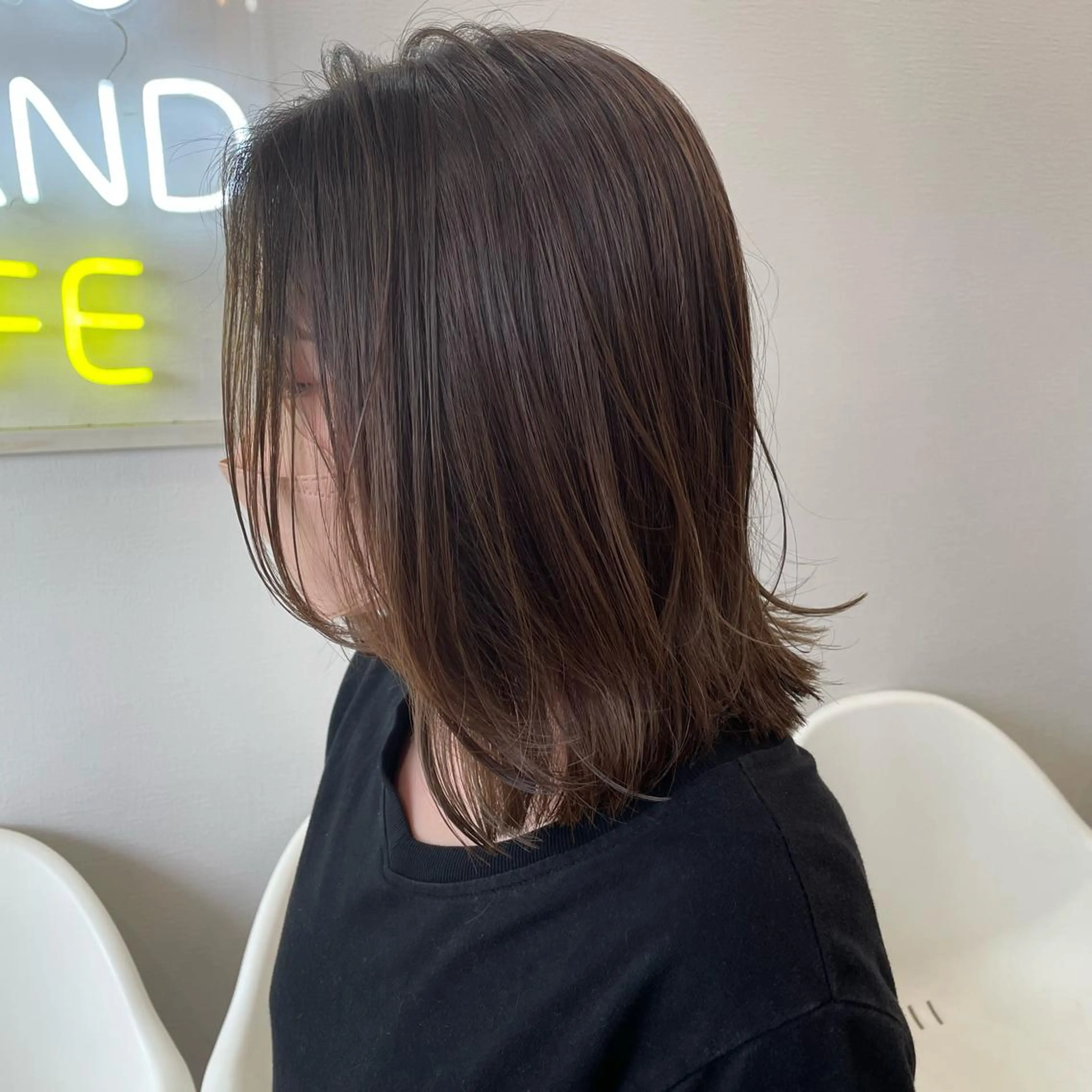 ミディアム ハイライト カット ヘアカラー トリートメント SUNC/🤎 オオクマ　カナエ🤎のヘアスタイル