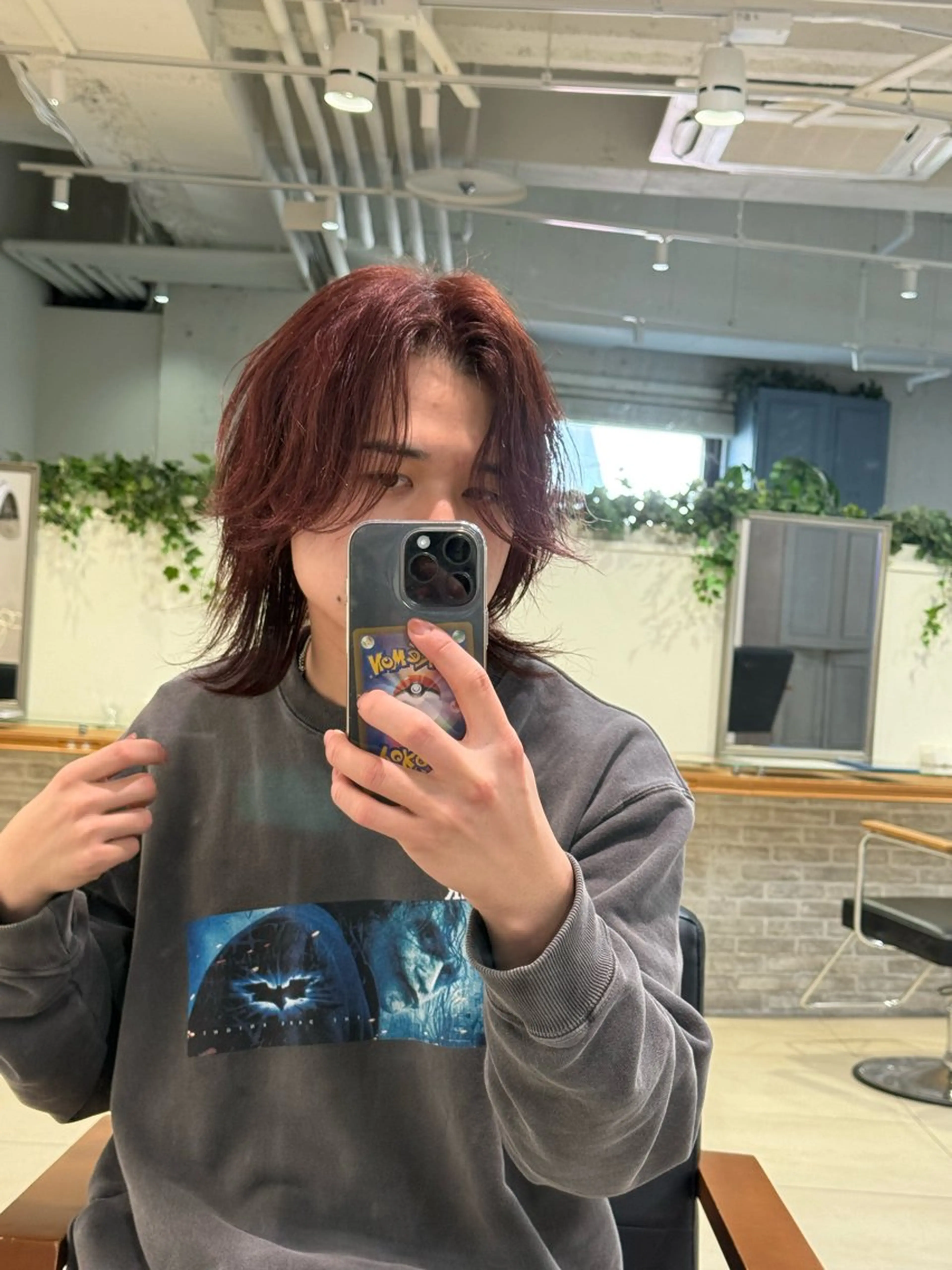 カラー メンズ メンズウルフカット レッドカラー ウルフカット NEXTzer0 メンズカット/パーマのヘアスタイル