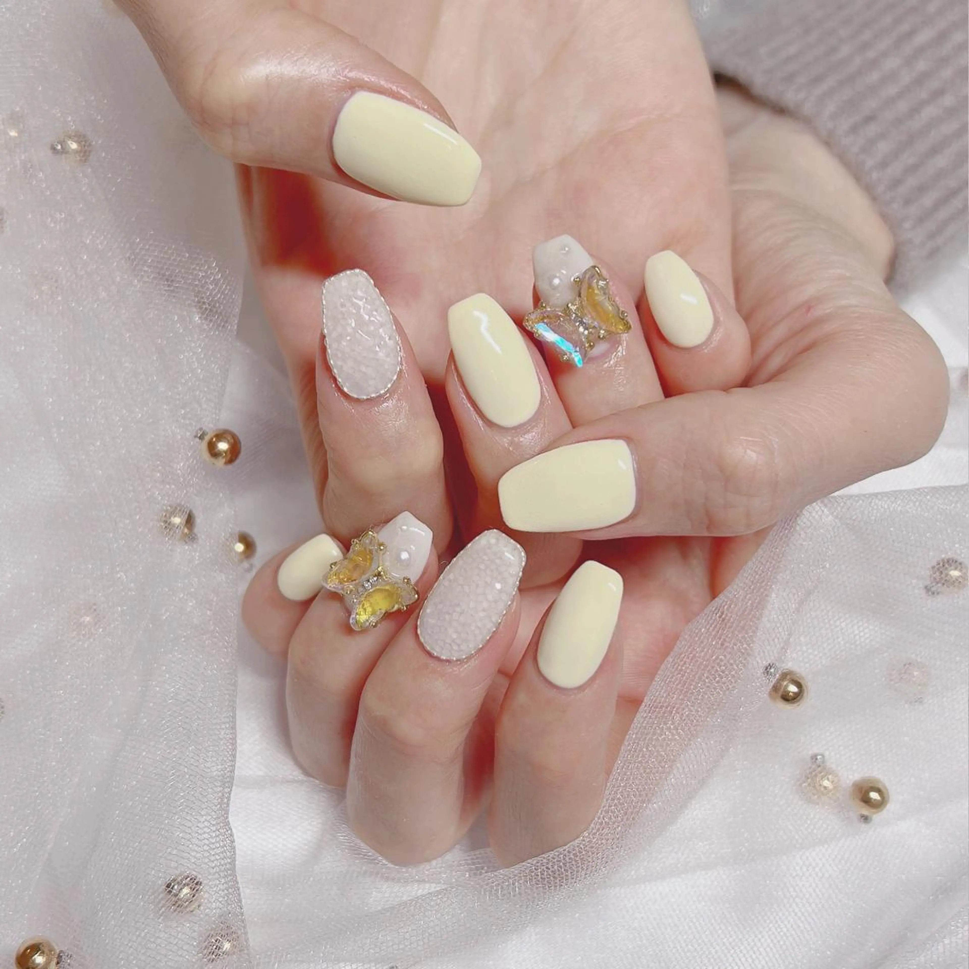 ネイル オーロラネイル フットネイル フレンチネイル ジェルネイル 韓国ネイル ハンドネイル ハンドケア 【ENサロン】 Rei🎀Nailのネイルデザイン