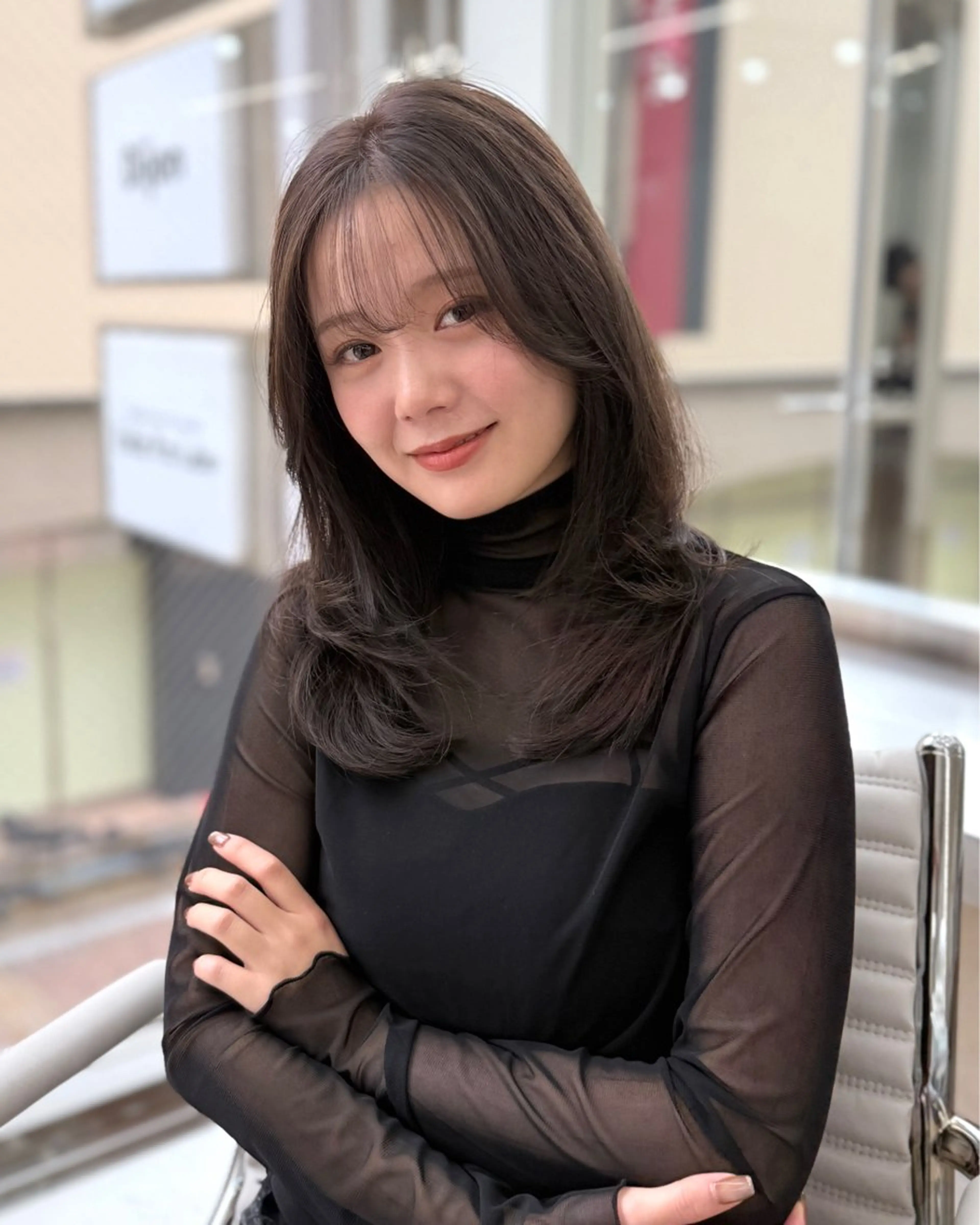 ロング カラー ブリーチ グレージュ ブリーチなしカラー オリーブグレージュ オリーブグレー カット ヘアカラー トリートメント 顔まわり職人🇰🇷 韓国ヘア/KAITOのヘアスタイル