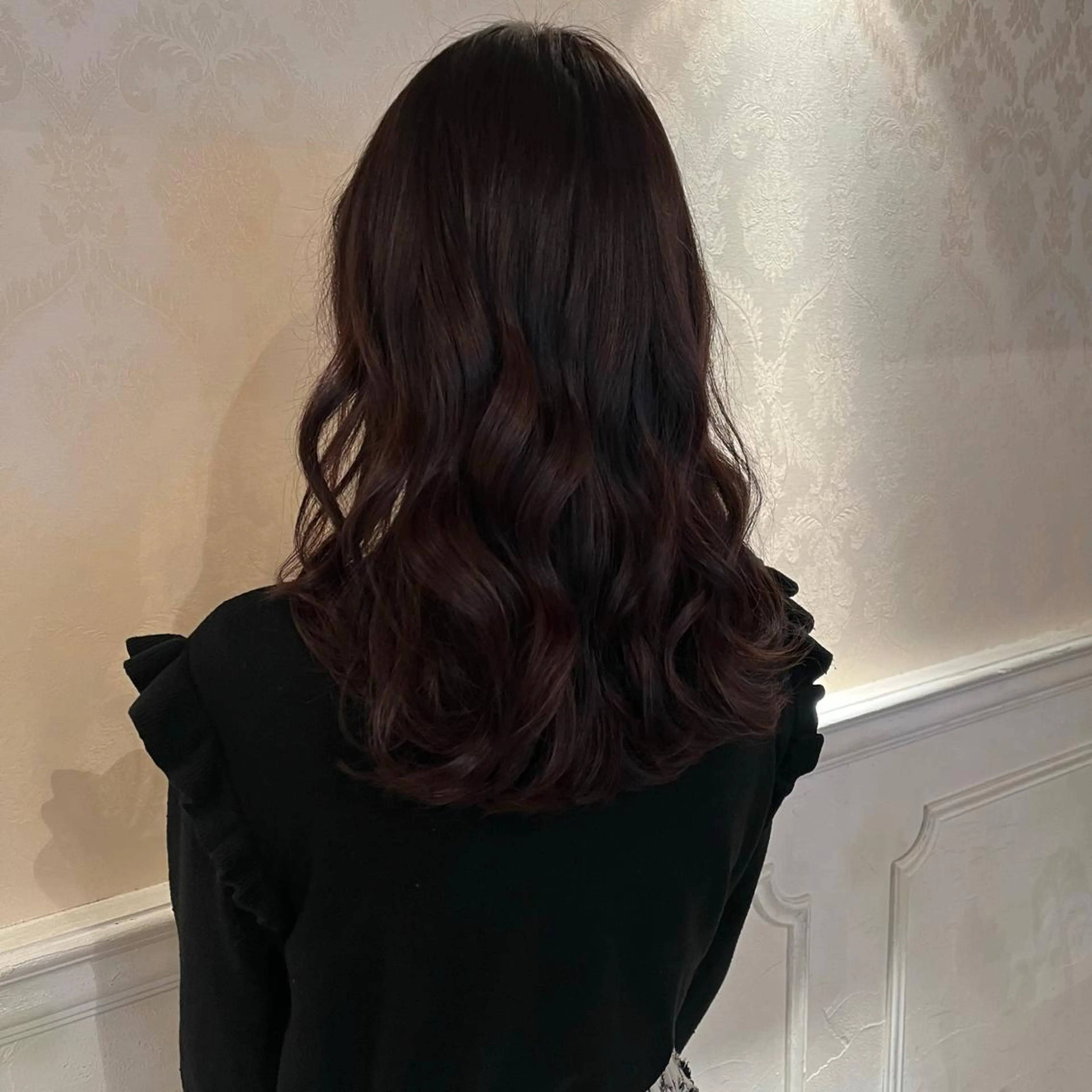 セミロング ヘアカラー トリートメント 髪質改善/shuki 韓国/代表取締役のヘアスタイル