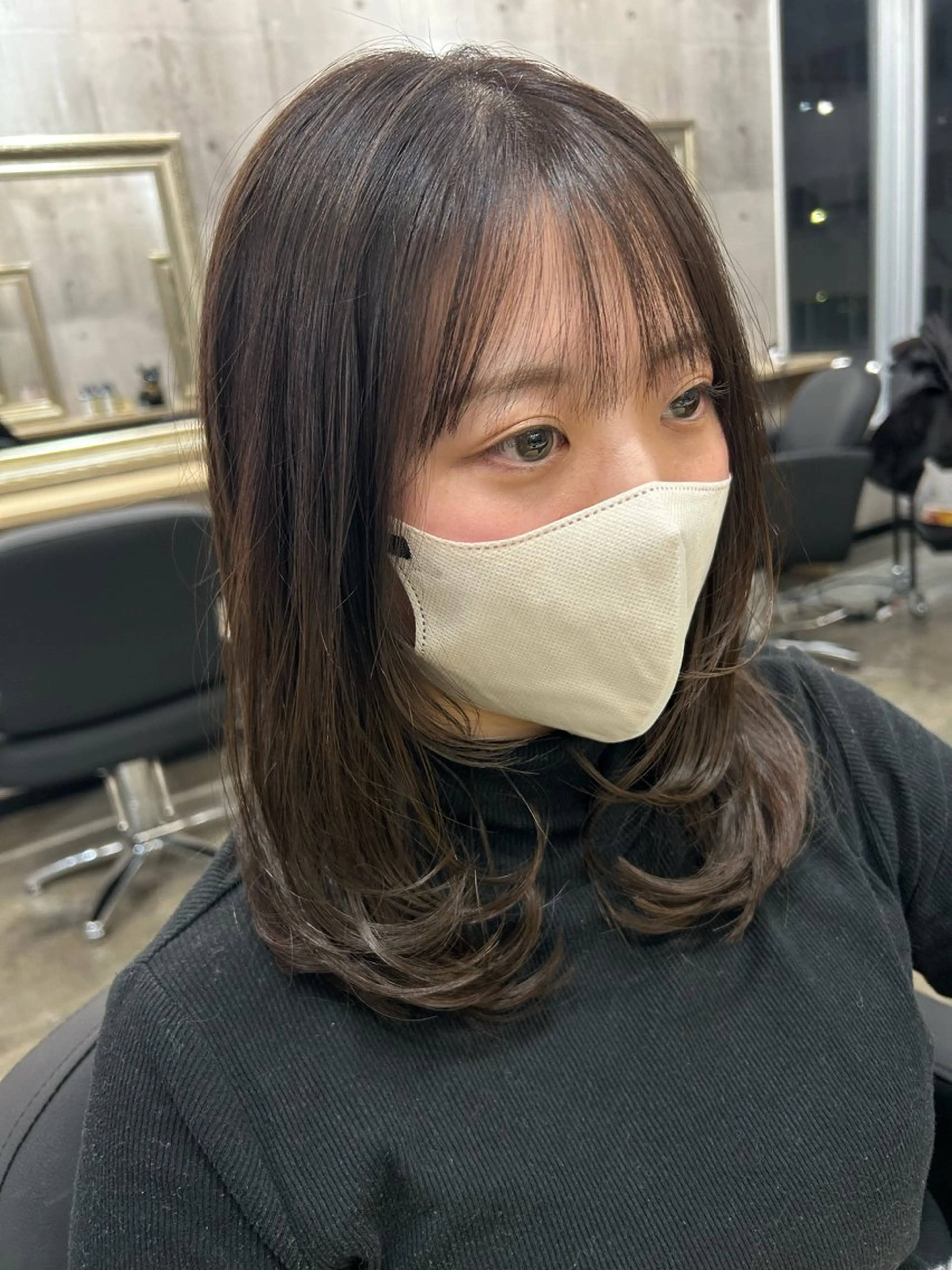 ミディアム カット ヘアカラー トリートメント sunny side 大名　りょう👸🏼のヘアスタイル