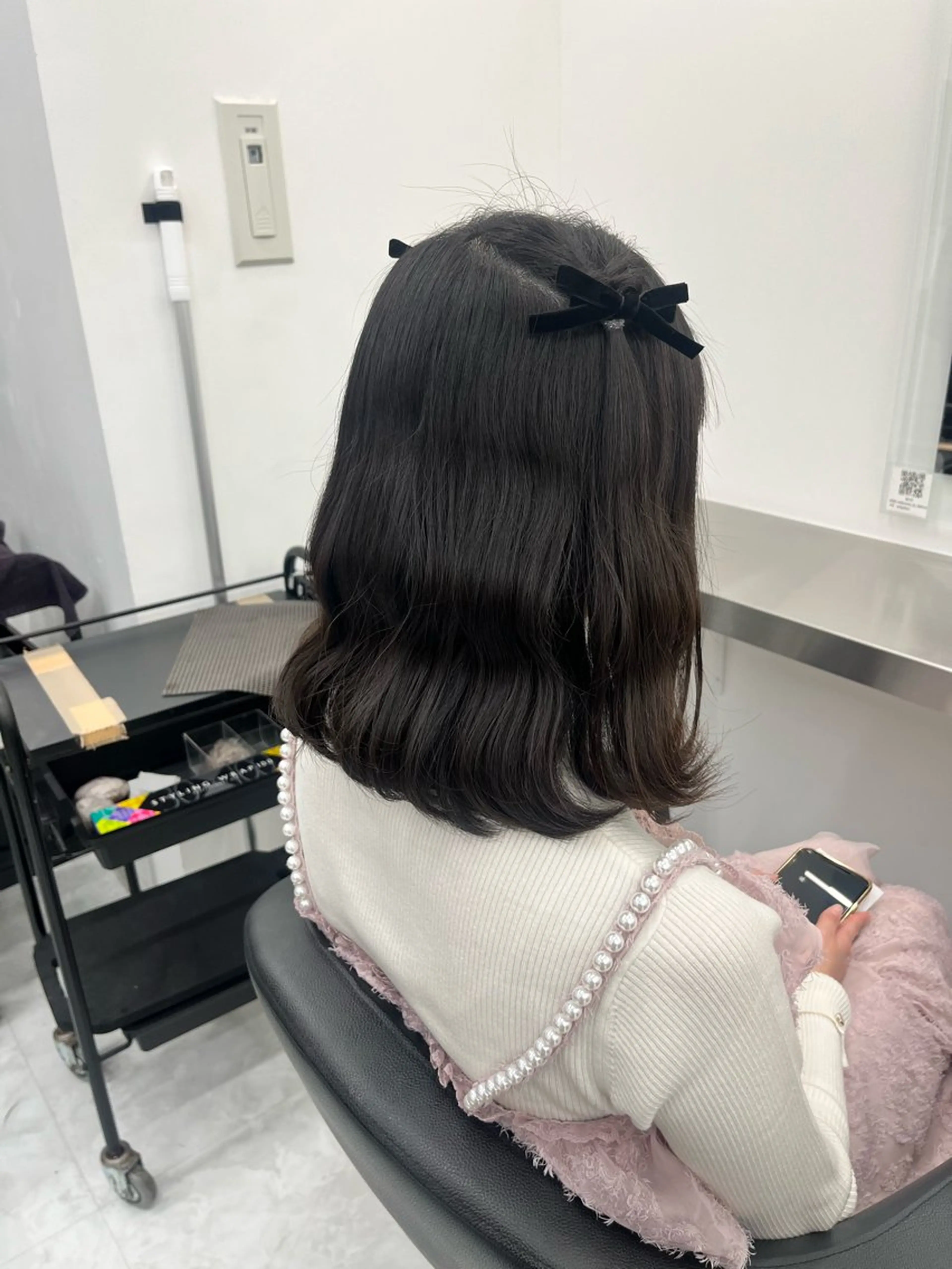 🎀 ミニモ学割🎀🤍黒染めなしケアカラー+トリートメントの写真