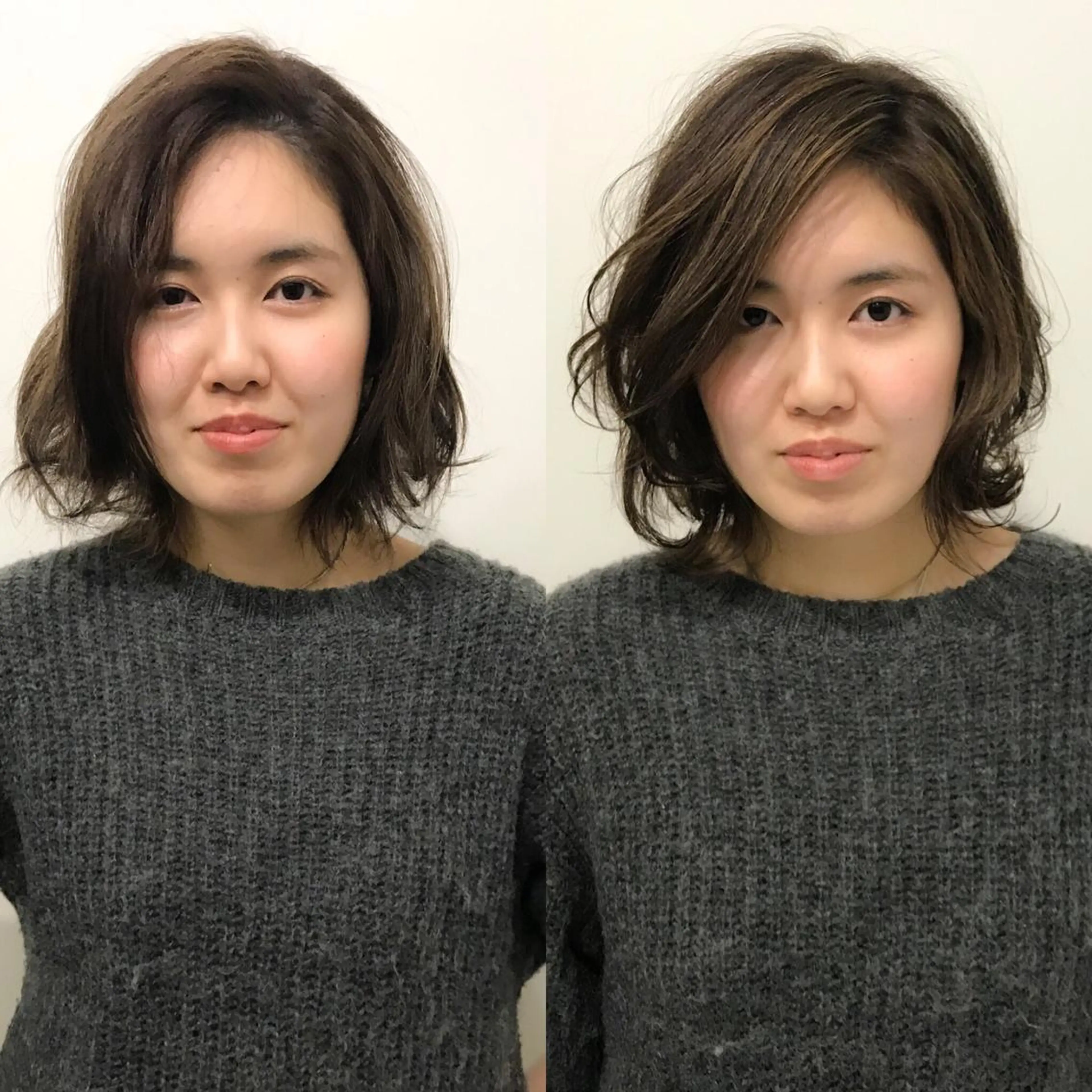 ミディアム くせ毛 似合わせカット カット ヘアカラー 韓国ヘア×髪質改善 ⭐️谷遼平⭐️のヘアスタイル