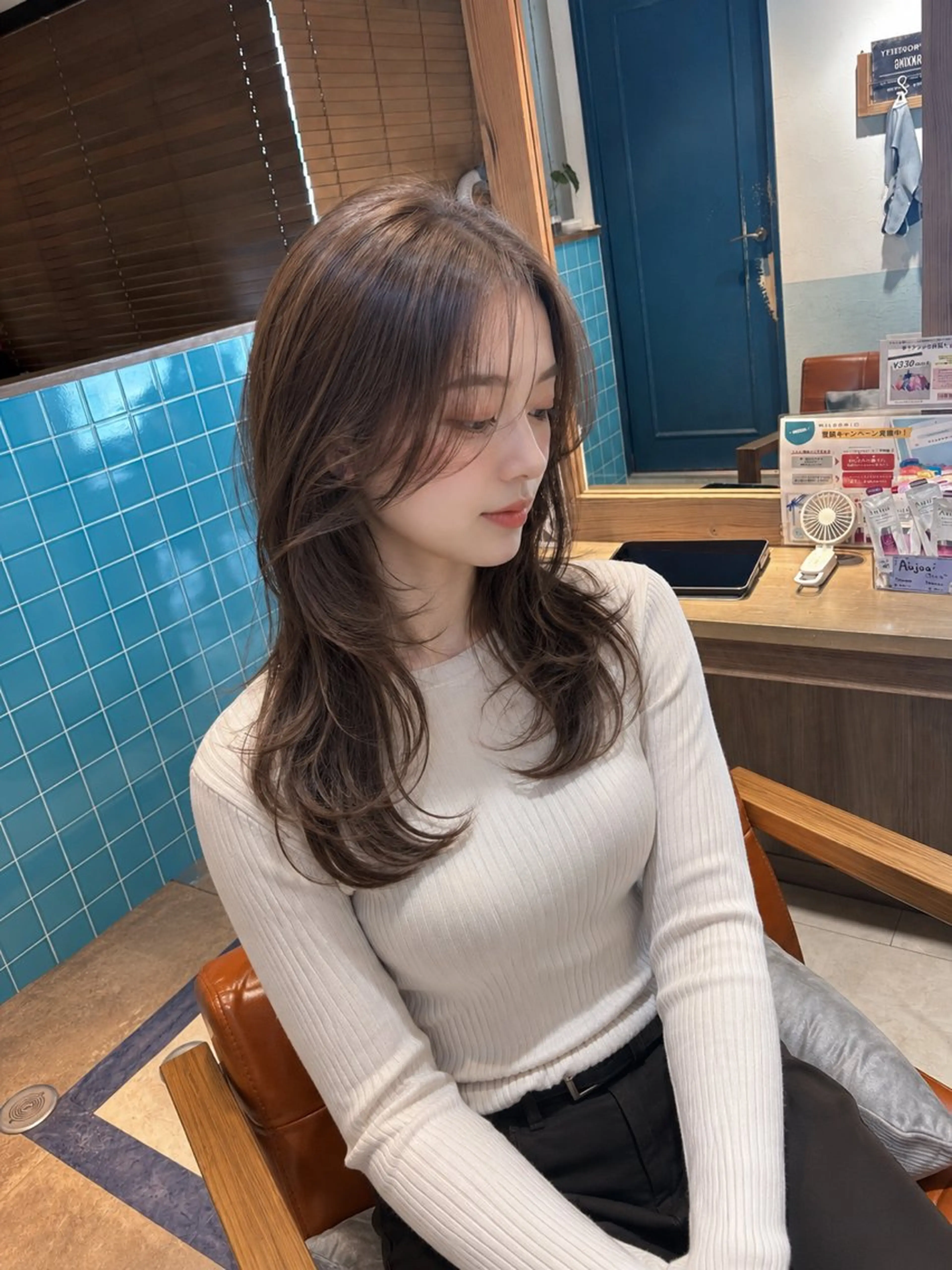 ミディアム カラー カット ヘアカラー トリートメント ブリーチ無し透明感♡ ℍ𝔸ℝ𝕌𝕂𝔸のヘアスタイル