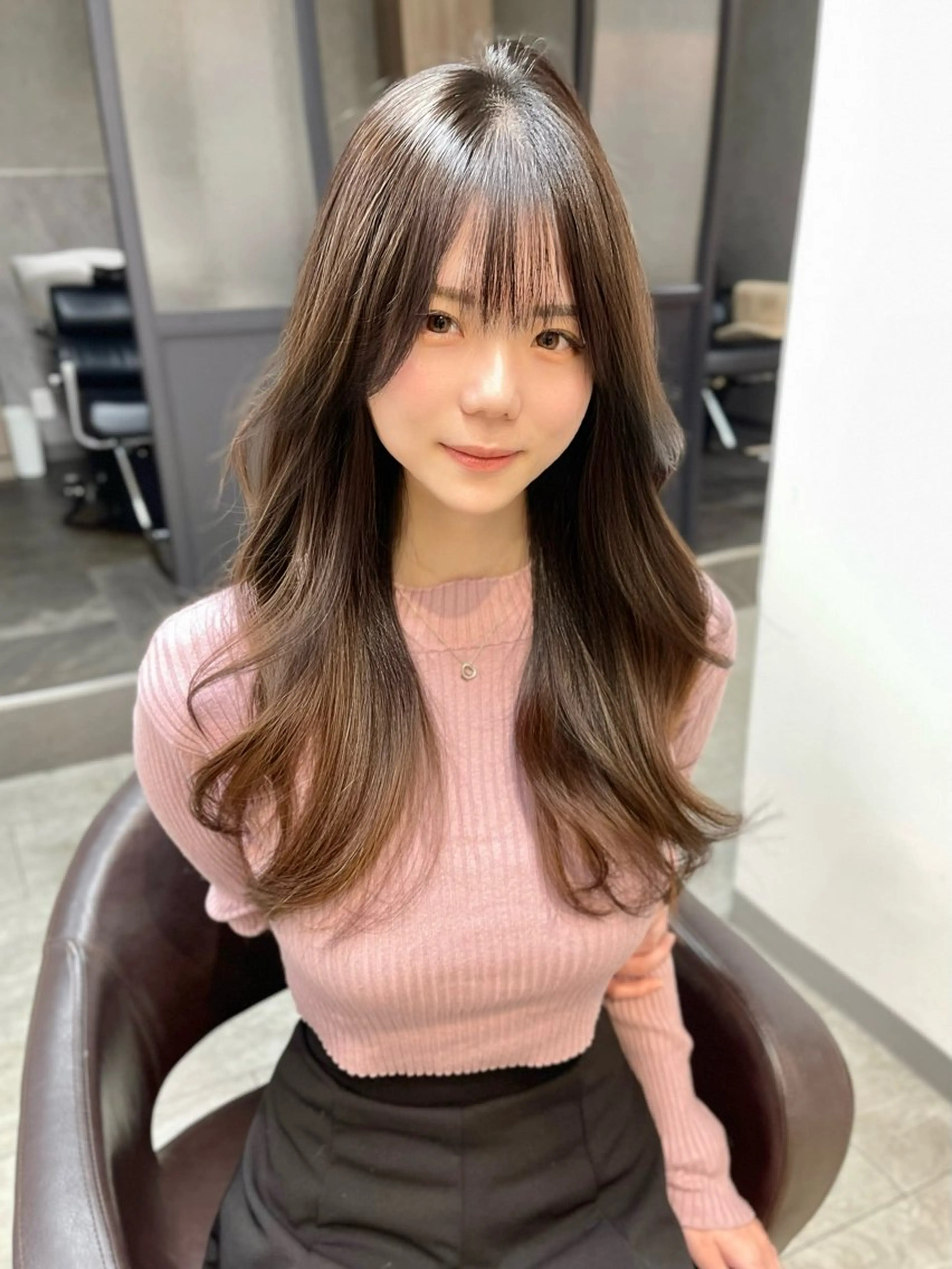 ロング 韓国風レイヤー ショート/犬塚 優介のヘアスタイル