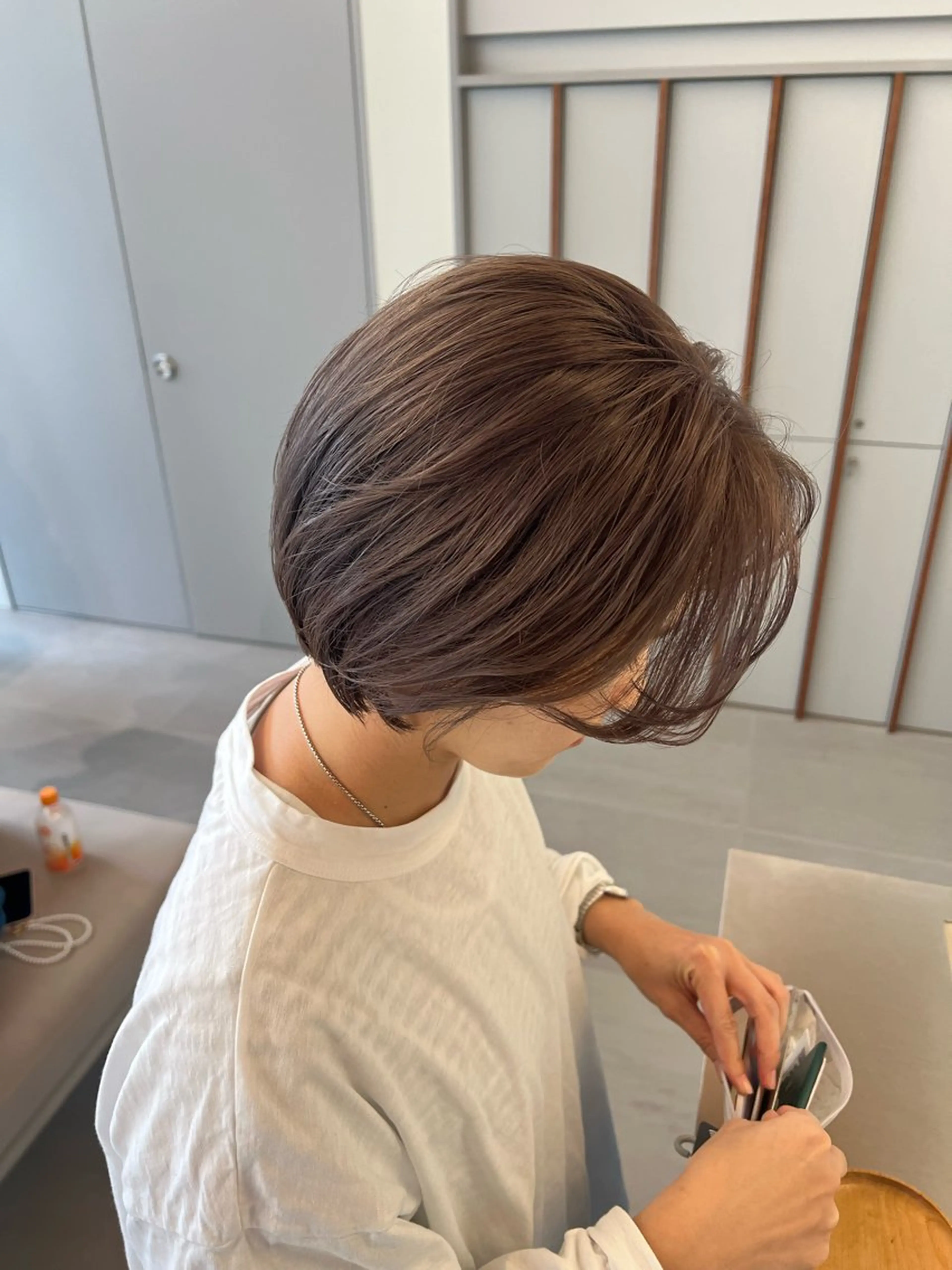 ショート ヘアカラー トリートメント 柔らかいカラー🎀 rinaのヘアスタイル