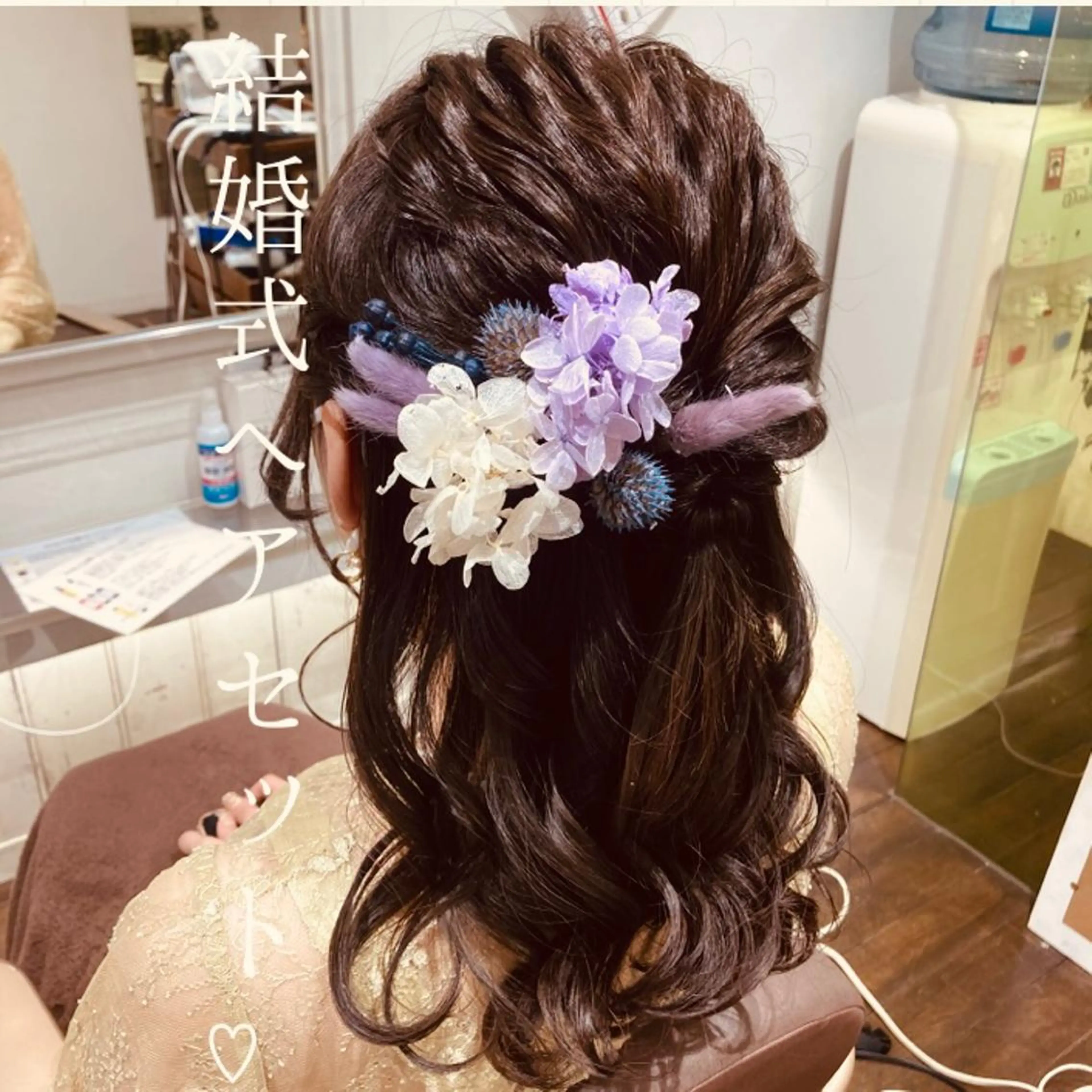 セミロング ヘアアレンジ 結婚式・ブライダル ヘアセット 韓国カラーお任せ❤️ アサコサユリ🎀の眉毛・アイブロウイメージ