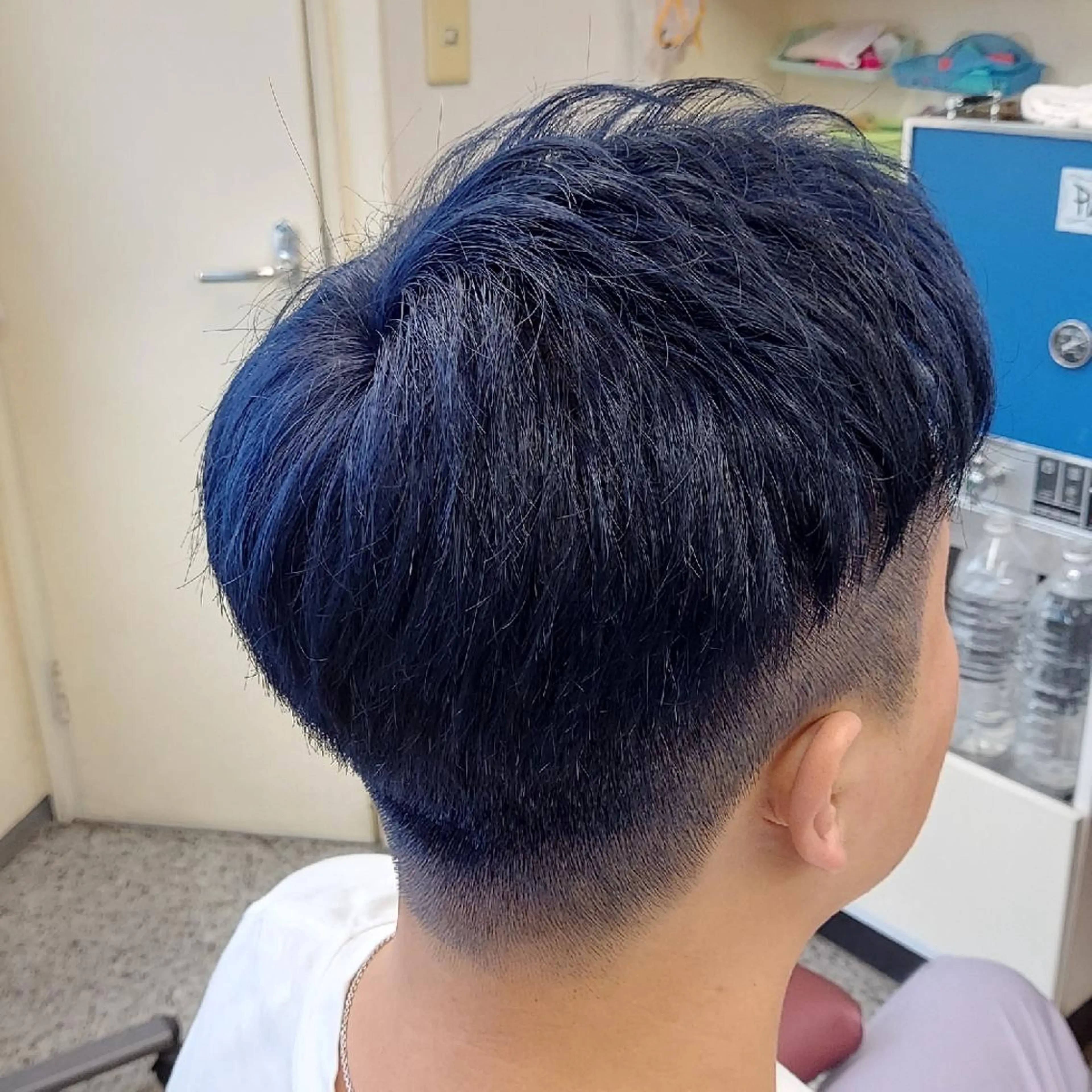 カラー アッシュ ブルーカラー シルバー 河合 勇喜のヘアスタイル