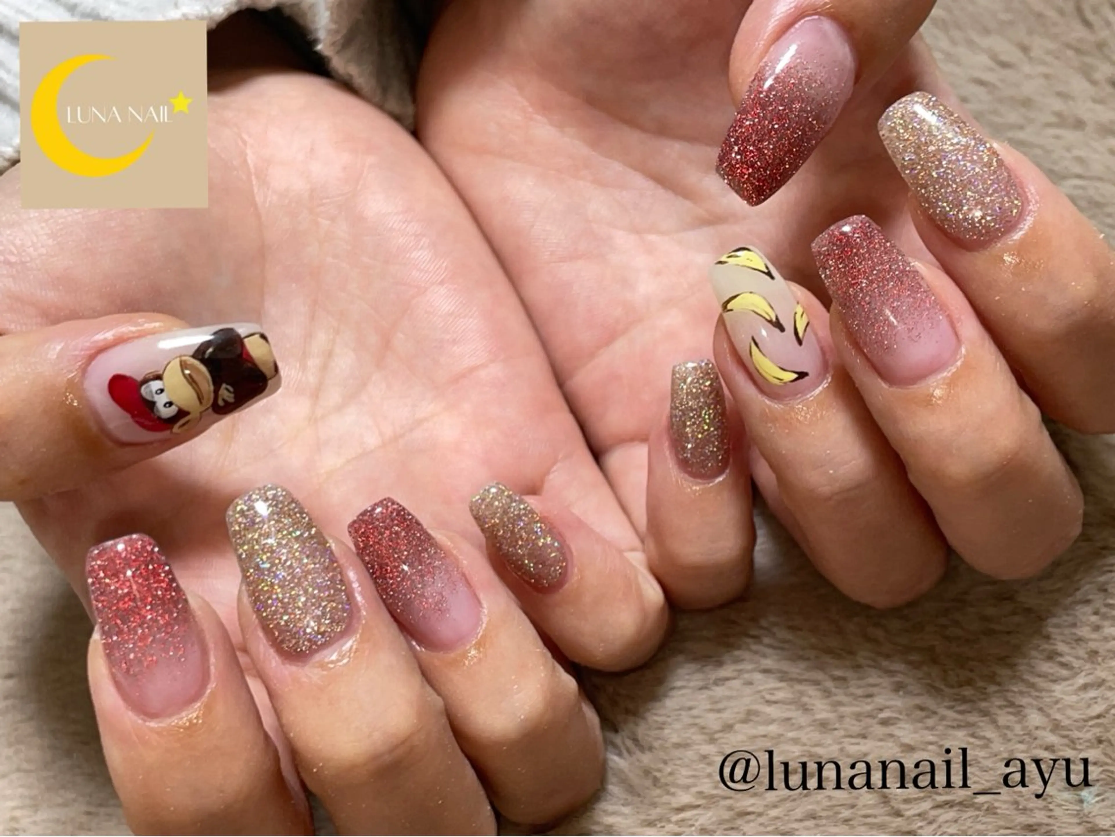 ネイル ジェルネイル ハンドネイル LUNA NAIL ayuのネイルデザイン