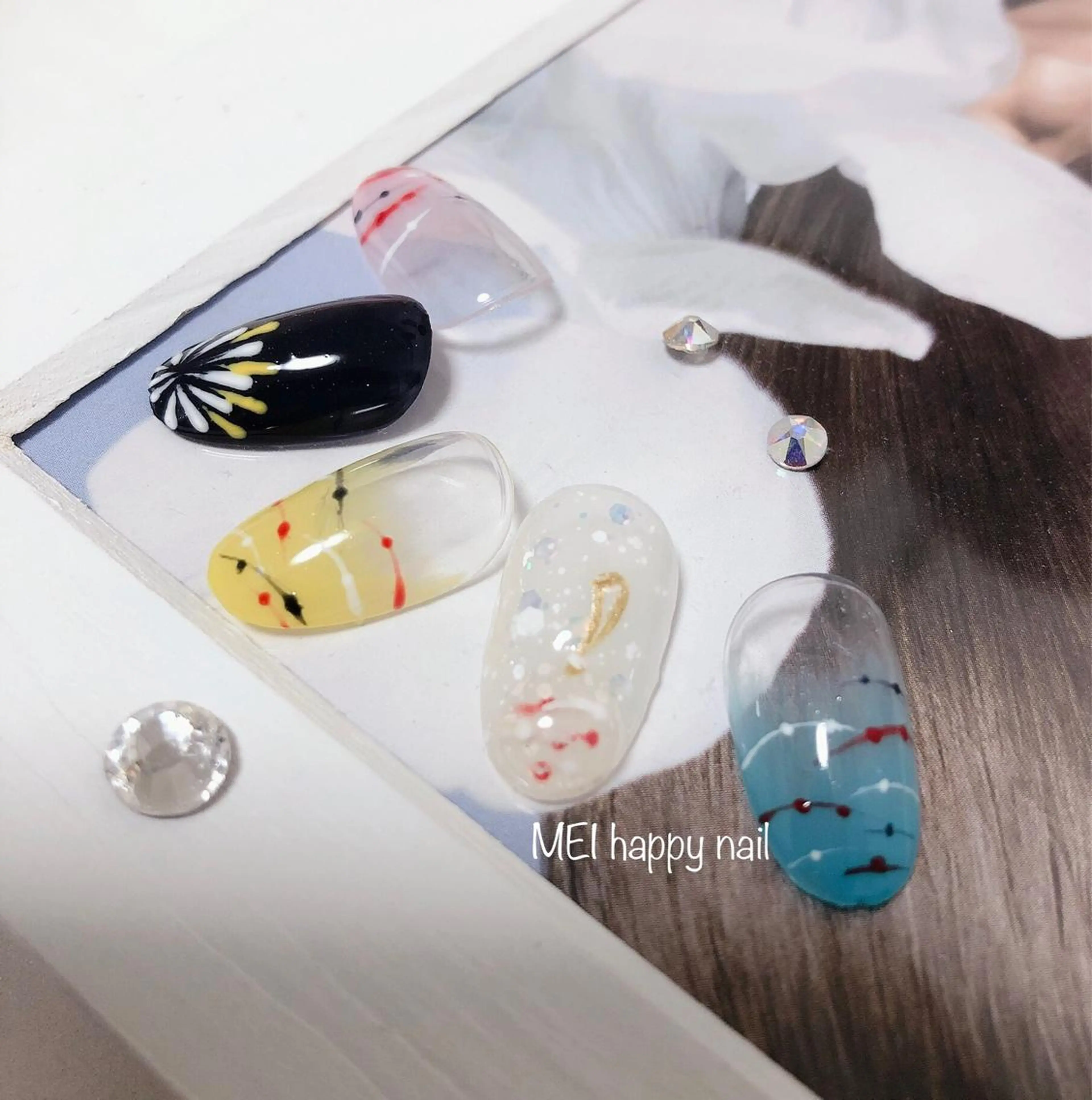 ネイル ハンドネイル 北浦和 自爪育成ケアのネイルデザイン