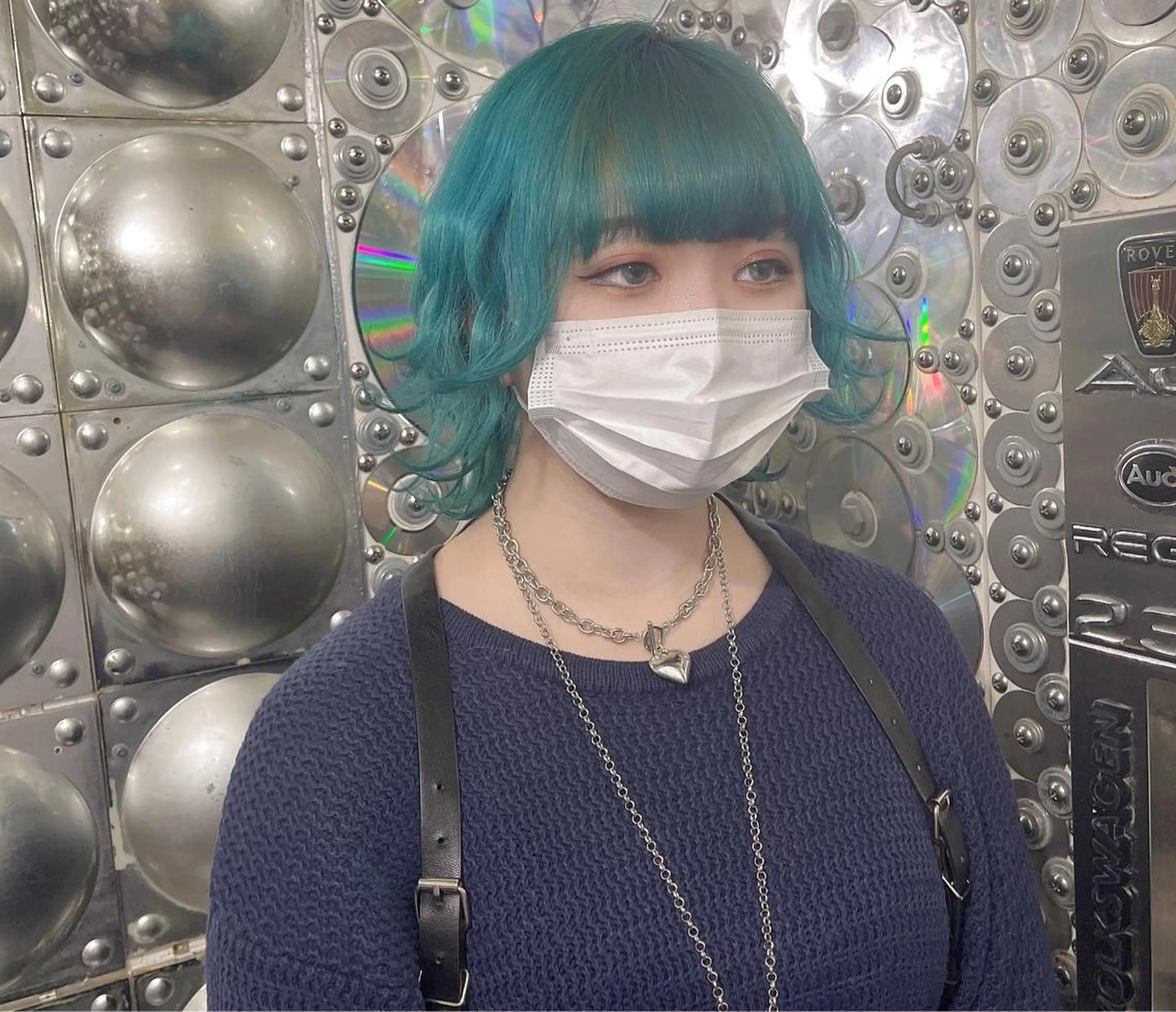 ミディアム カラー ヘアアレンジ 🌈派手髪エクステ ブレイズ🌈ひろとのヘアスタイル