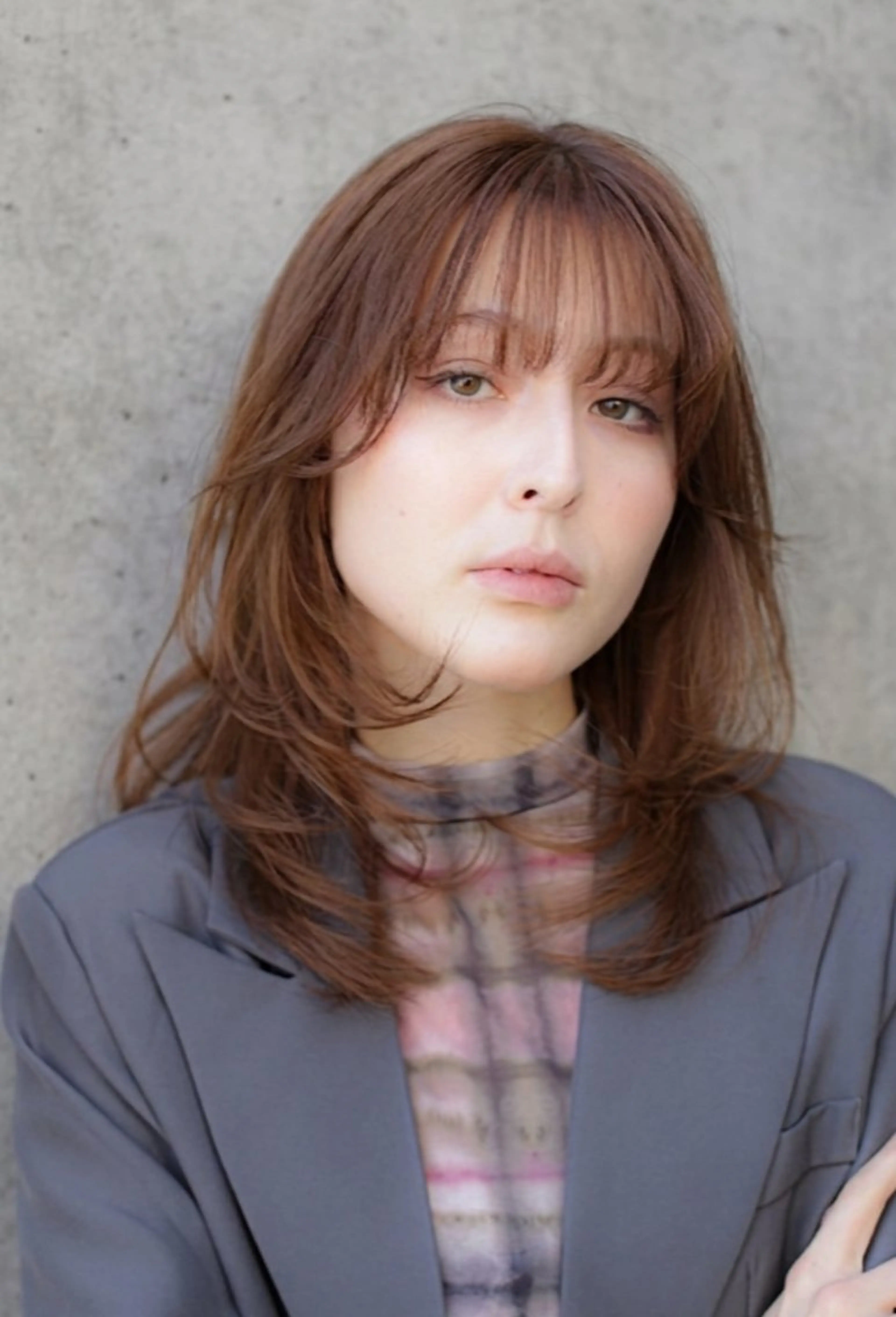 ミディアム 透明感カラー🐾 Riona🎀のヘアスタイル