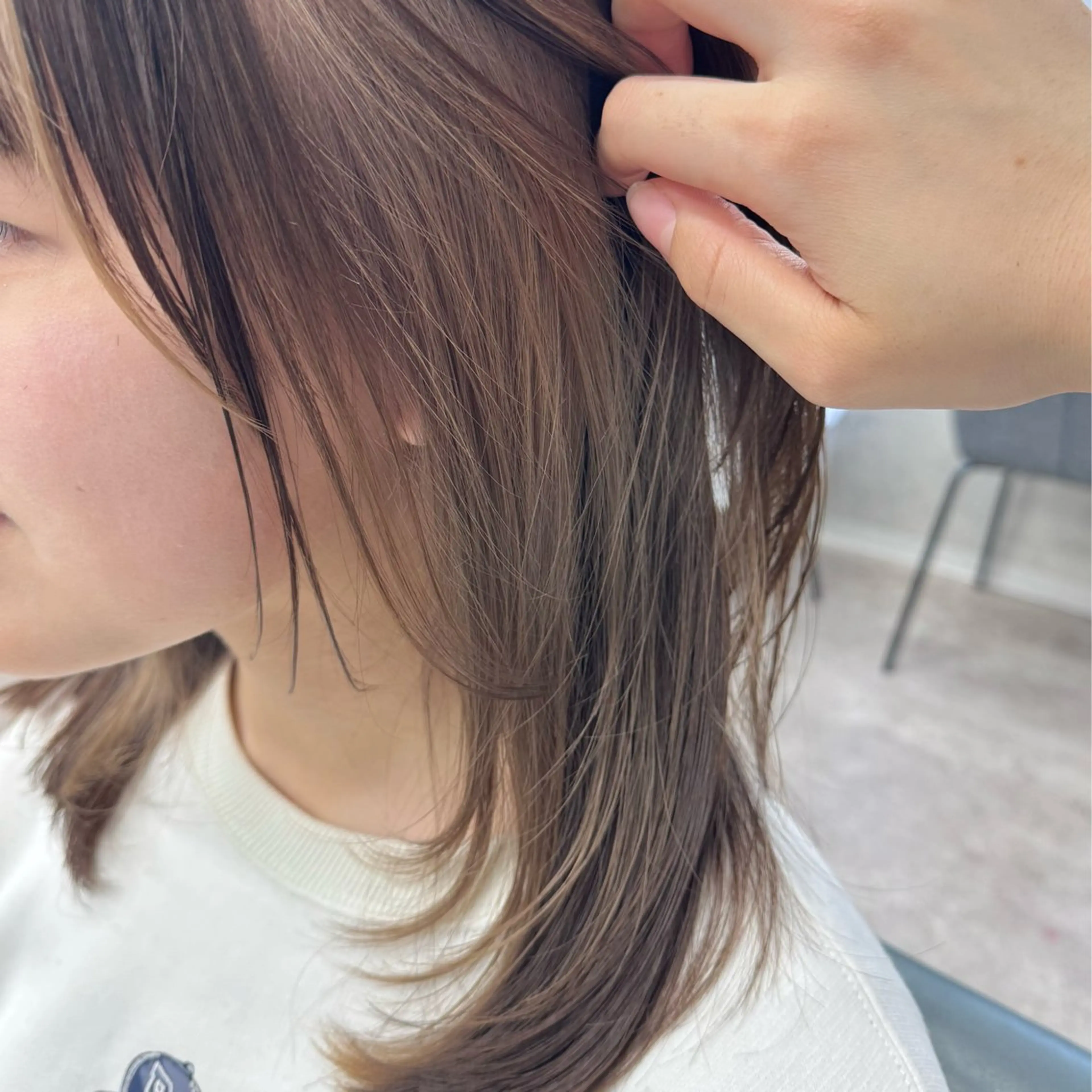 セミロング カラー JUNSHIN🦋 ヘアセット／カラーのヘアスタイル