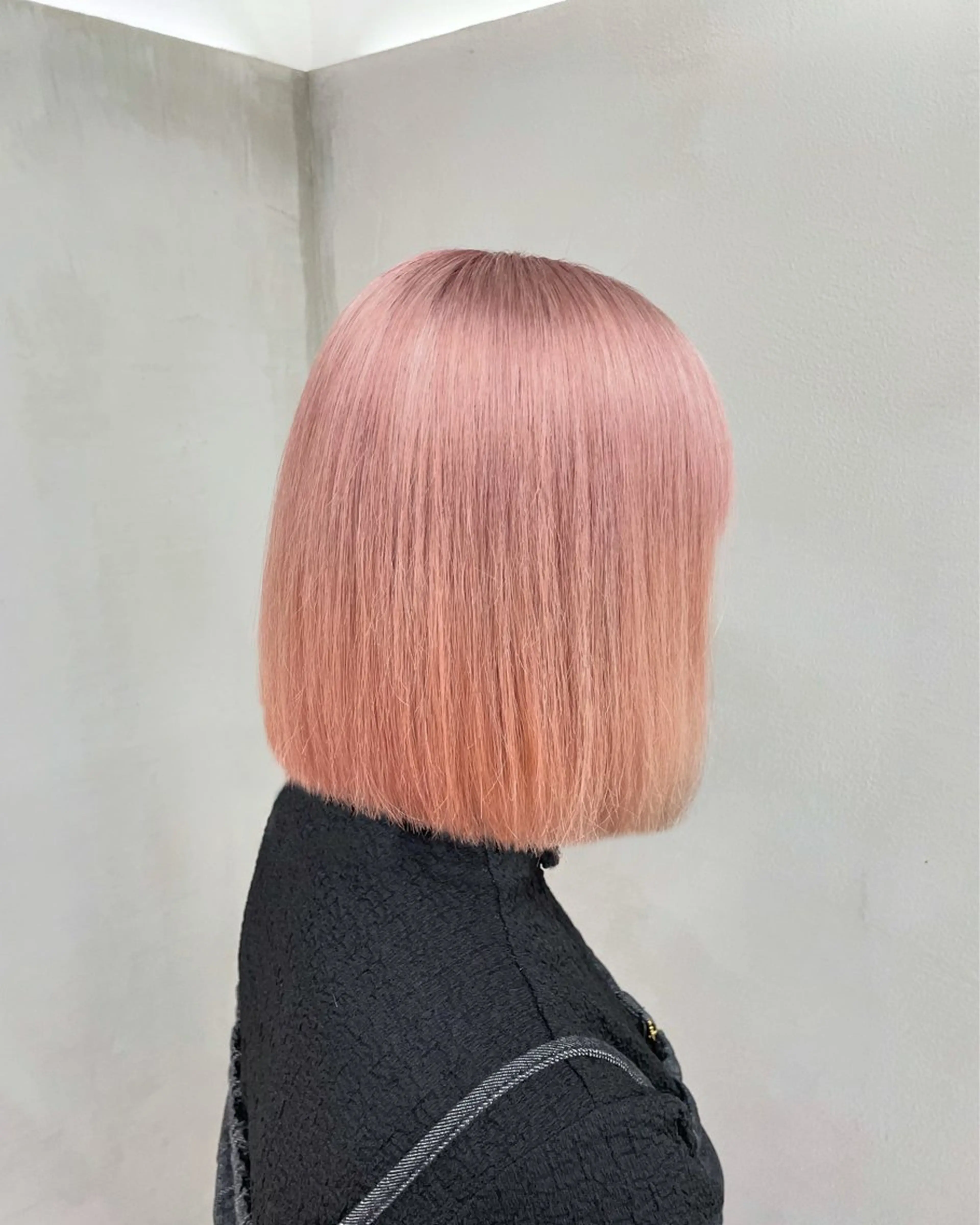 ミディアム カラー ベージュカラー ピンクカラー ピンクベージュ カット ヘアカラー トリートメント 🤍haruna 🤍SUIのヘアスタイル