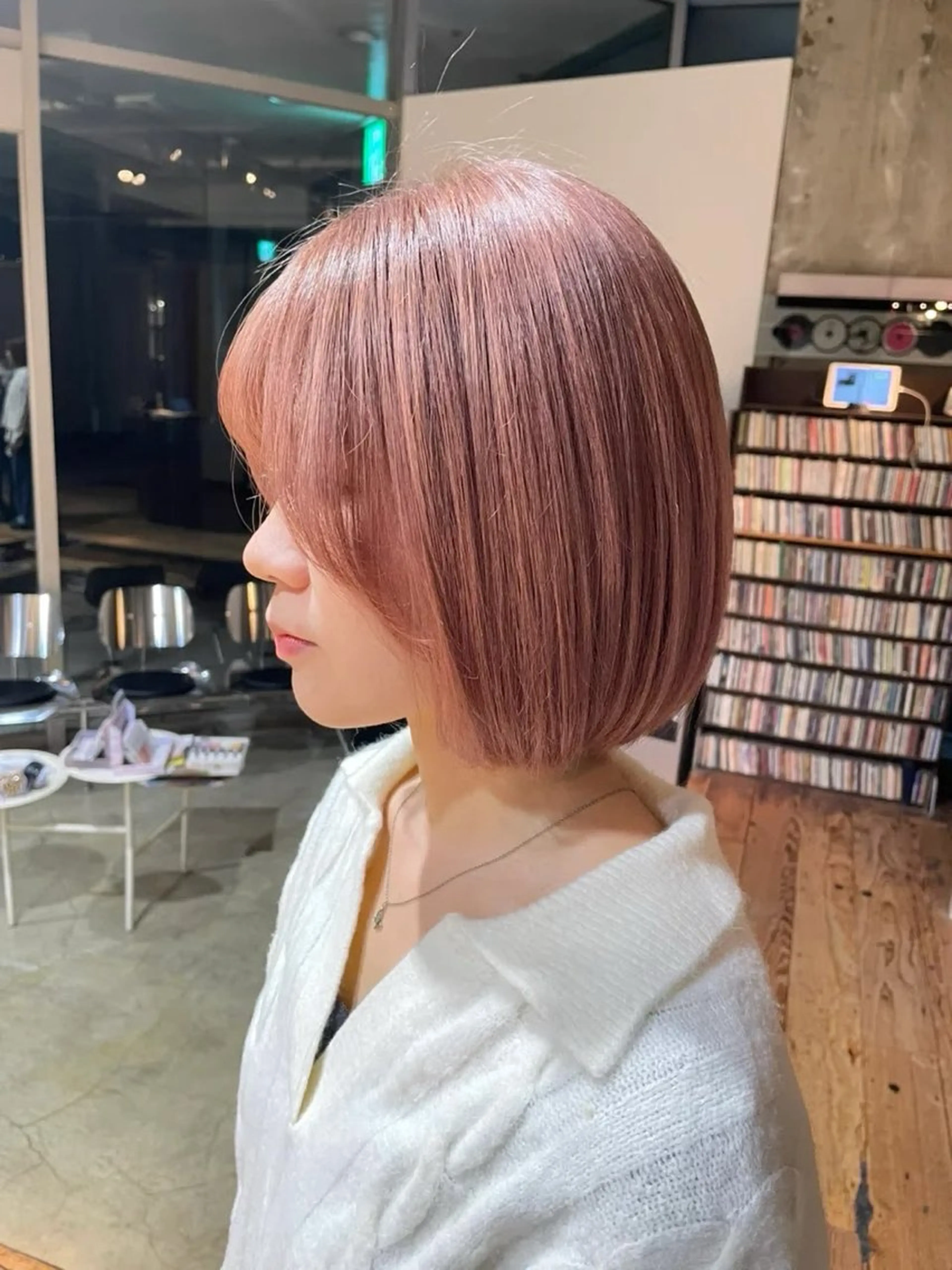 ショート カラー ベージュカラー ブリーチ ピンクカラー ピンクベージュ ヘアカラー トリートメント 🔆N°大分🔆 ﾜﾀﾅﾍﾞｱｵｲのヘアスタイル