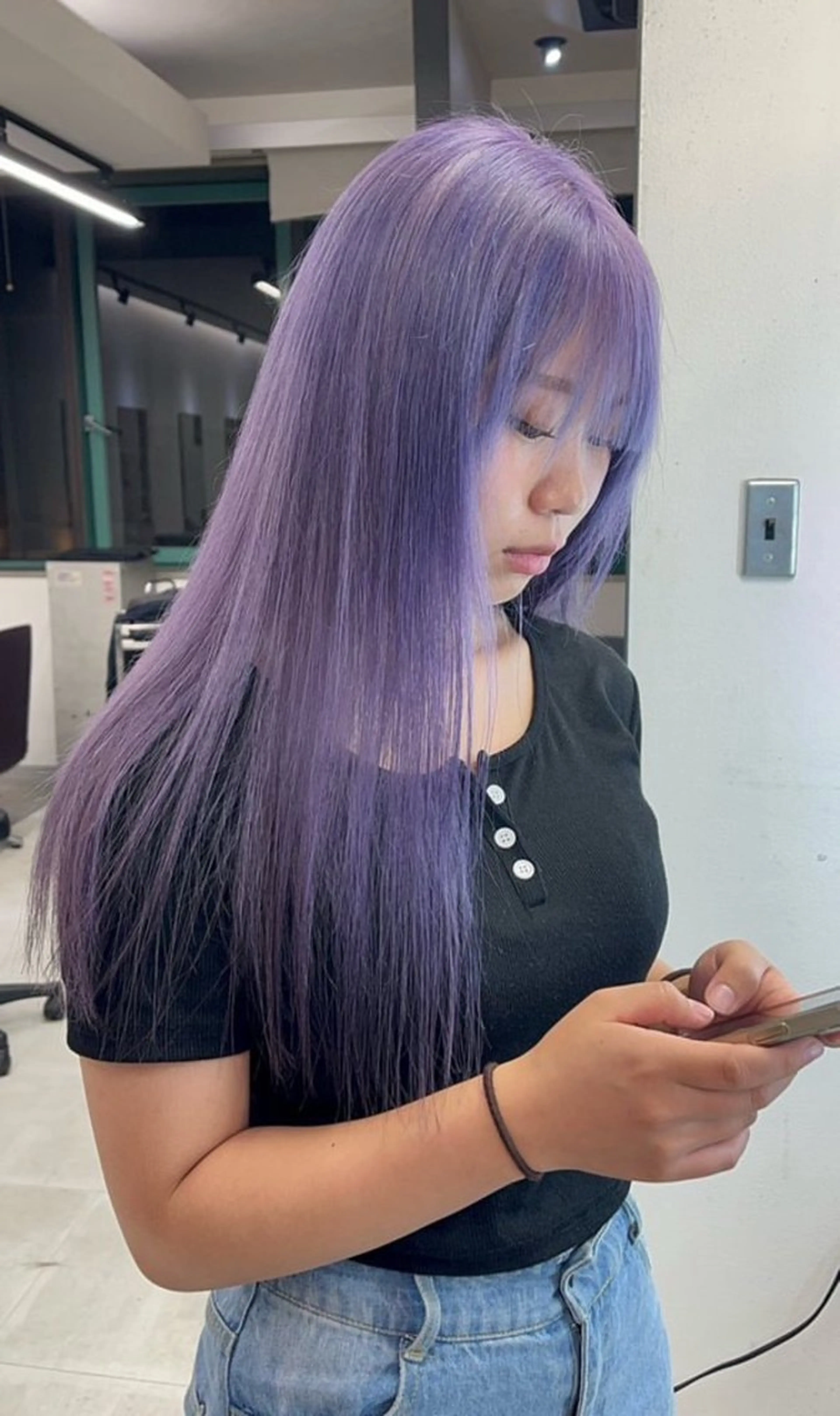 セミロング カラー かの／GiseL／ ハイトーン／ブリーチのヘアスタイル