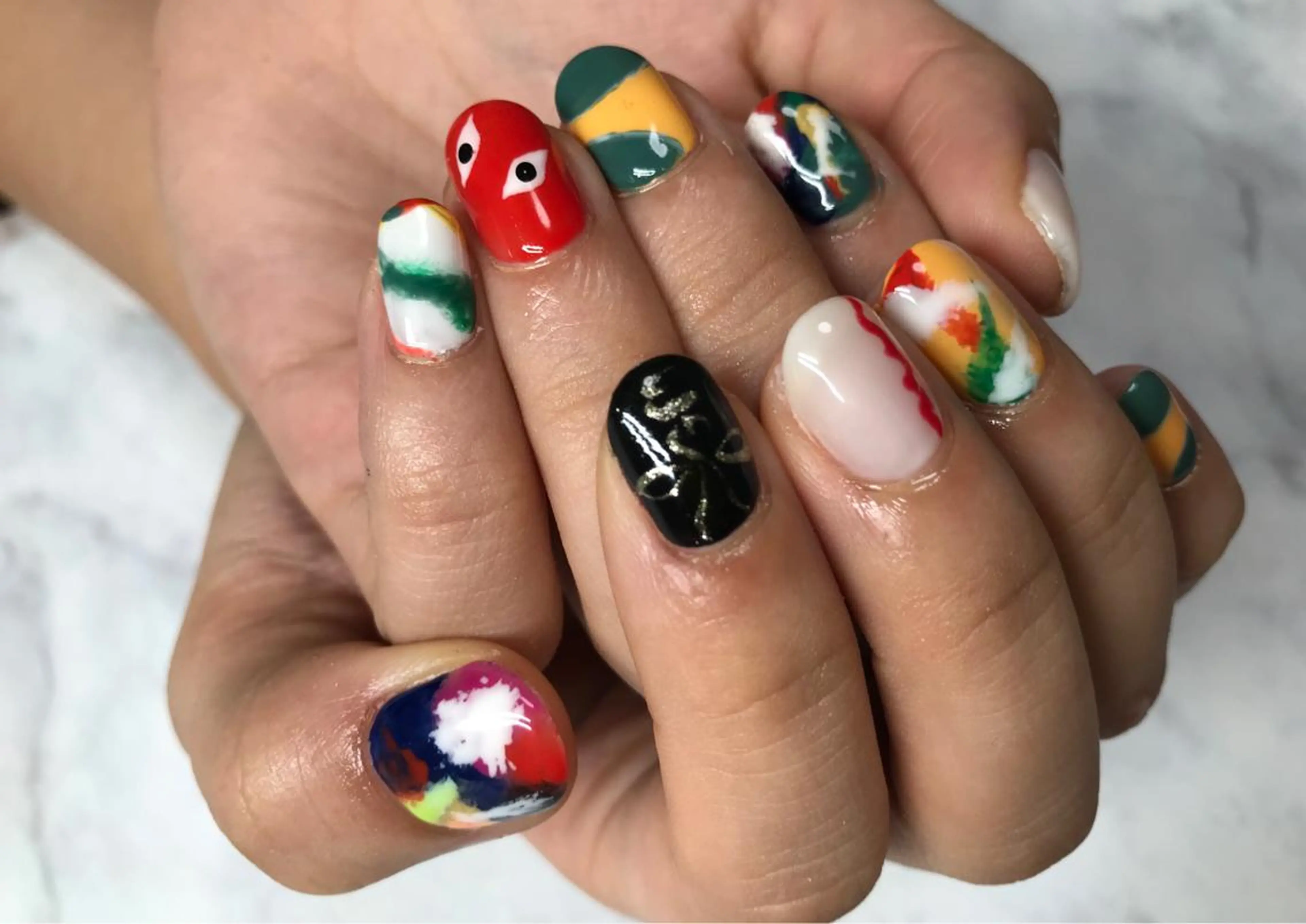 ネイル ハンドネイル Mana‪ ‪·͜· ❤︎‬のネイルデザイン