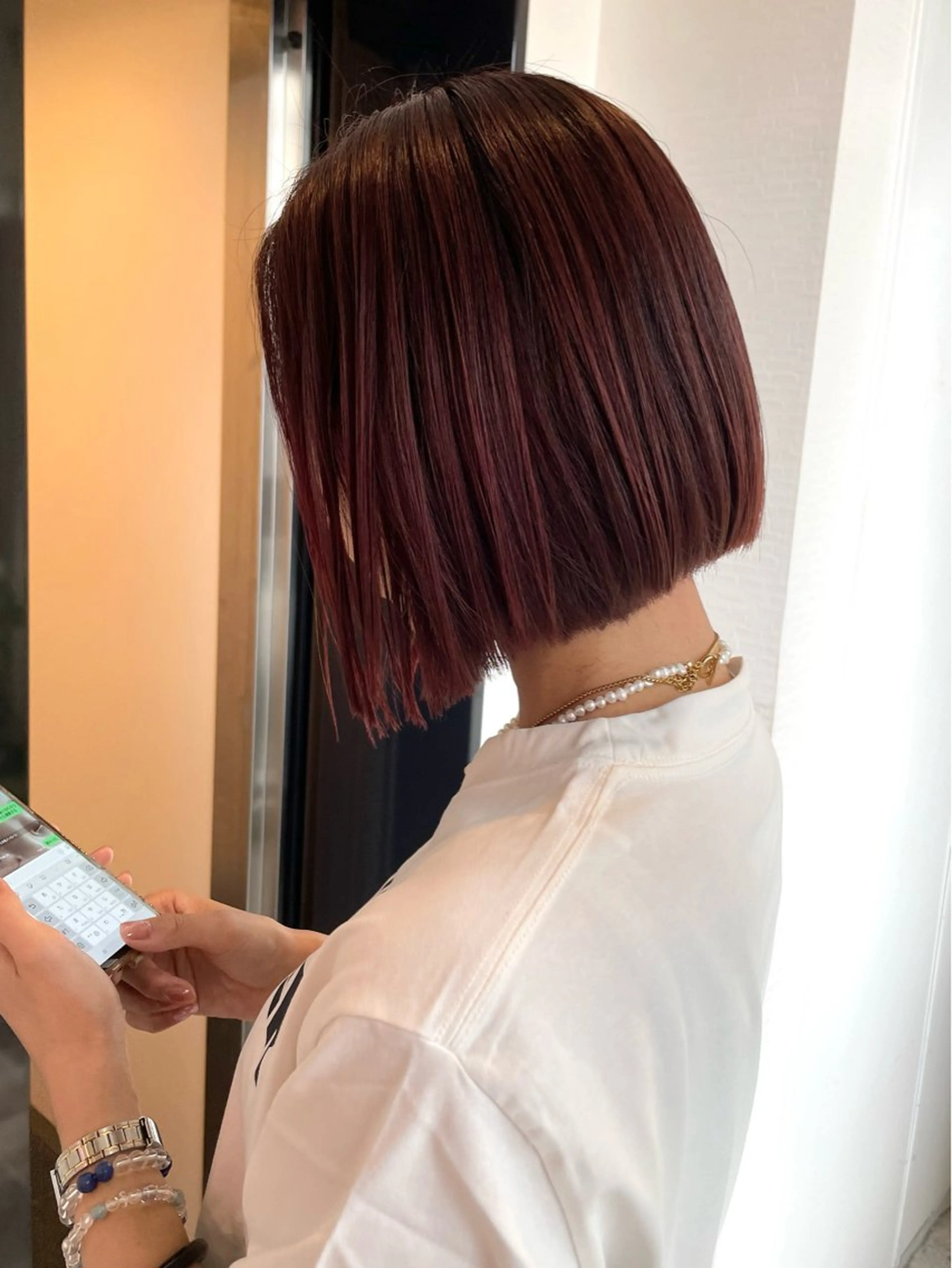 ショート カラー ヘアカラー&縮毛矯正 STAR☆RIVERのヘアスタイル