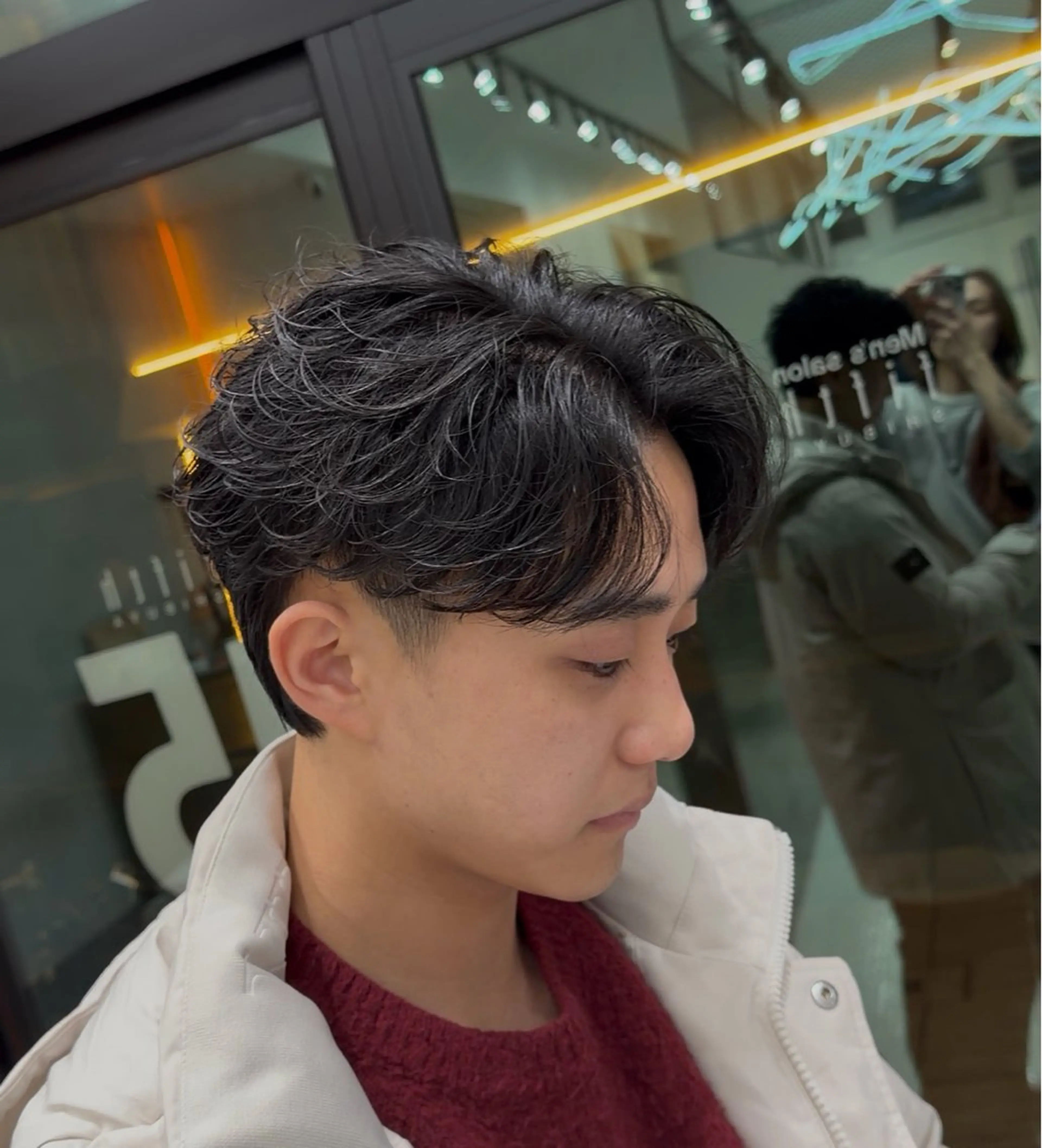 ショート カラー パーマ メンズ カット パーマ fifth shibuya所属・fifth 菅崎愛斗のヘアスタイル