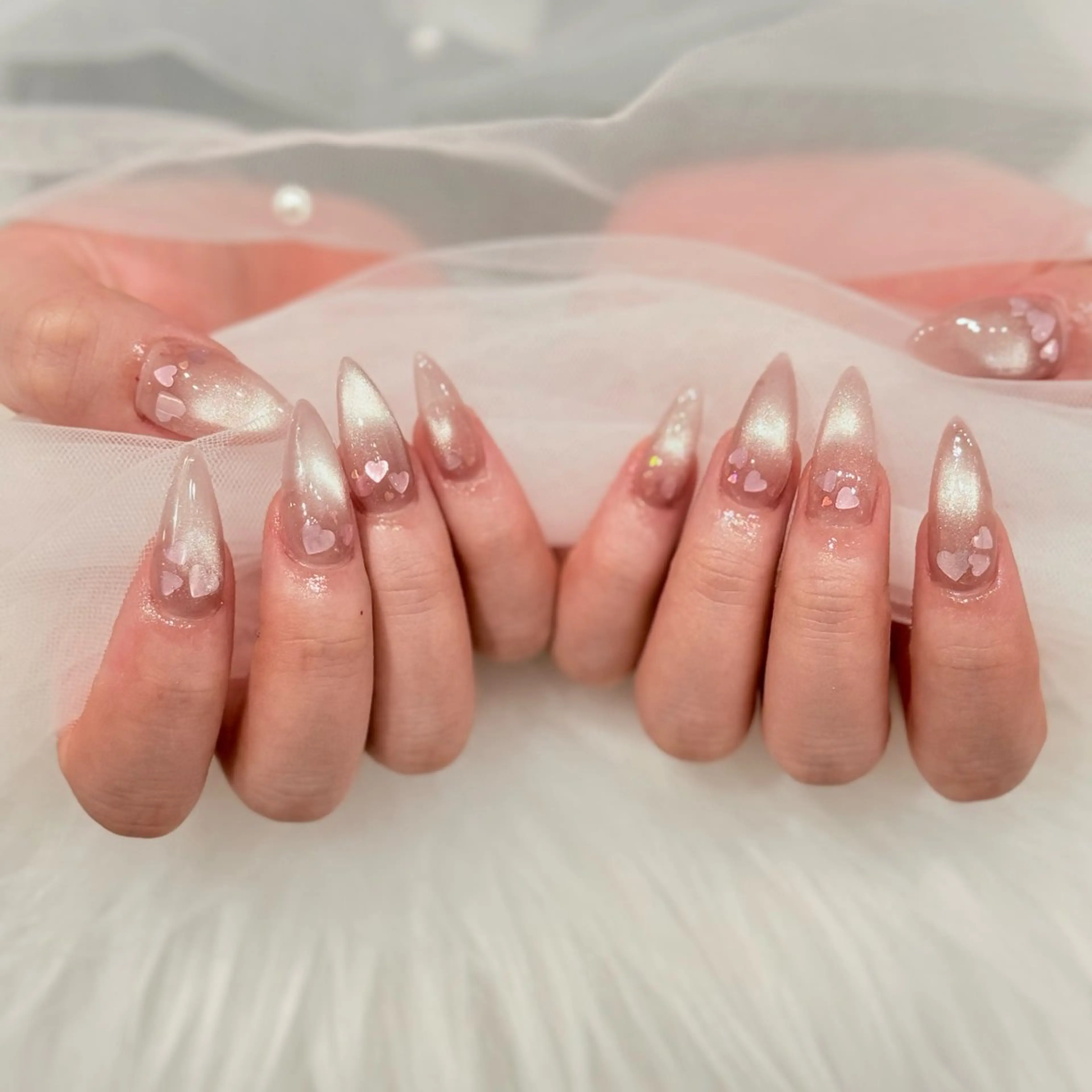 ネイル フレンチネイル ロングネイル マグネットネイル スカルプネイル スーパーロングネイル ハンドネイル ハンドケア Nihonthy Nail 新宿のネイルデザイン