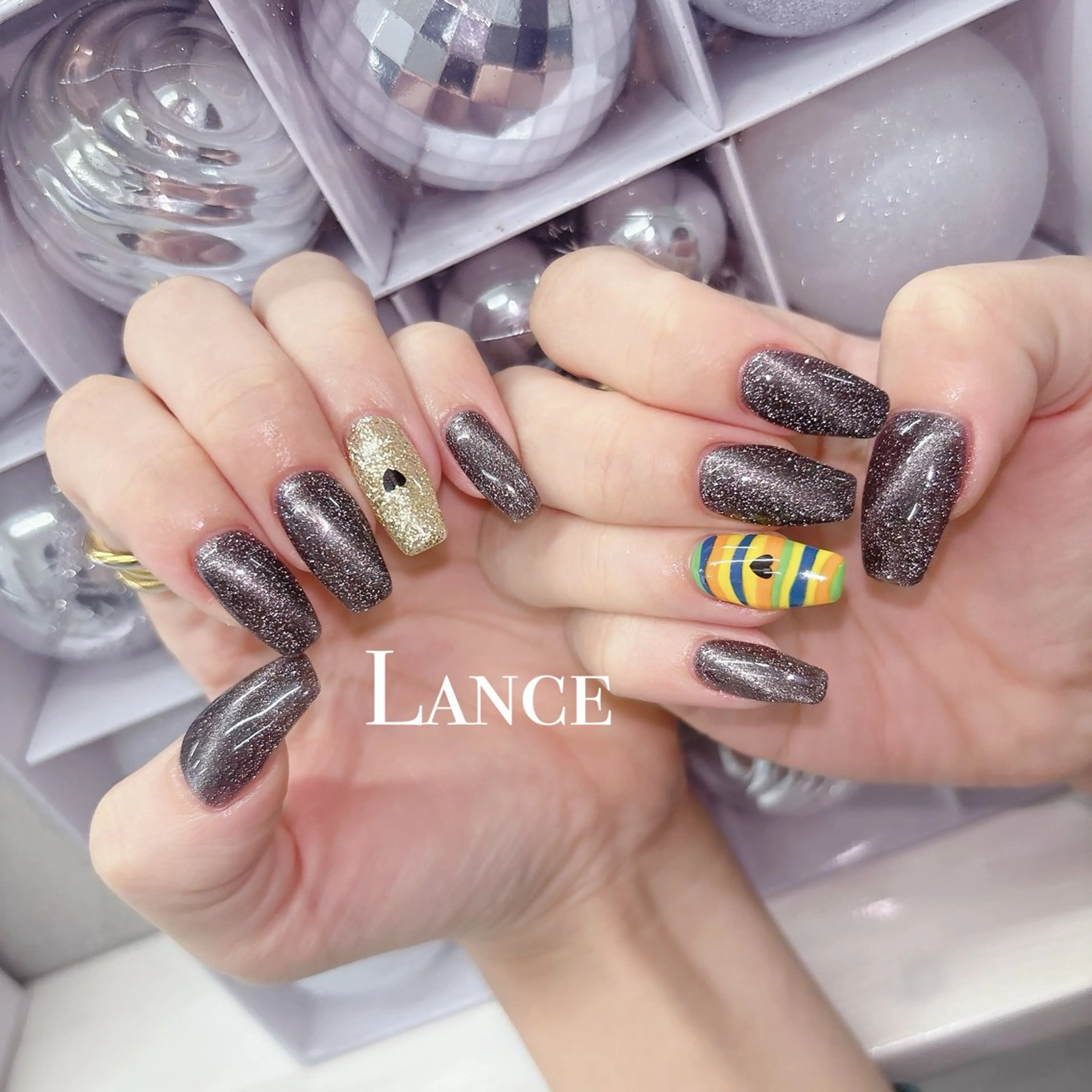 ネイル オーロラネイル フットネイル フレンチネイル ガラスフレンチ 氷ネイル・うるうるネイル ハンドネイル Lance nailのネイルデザイン