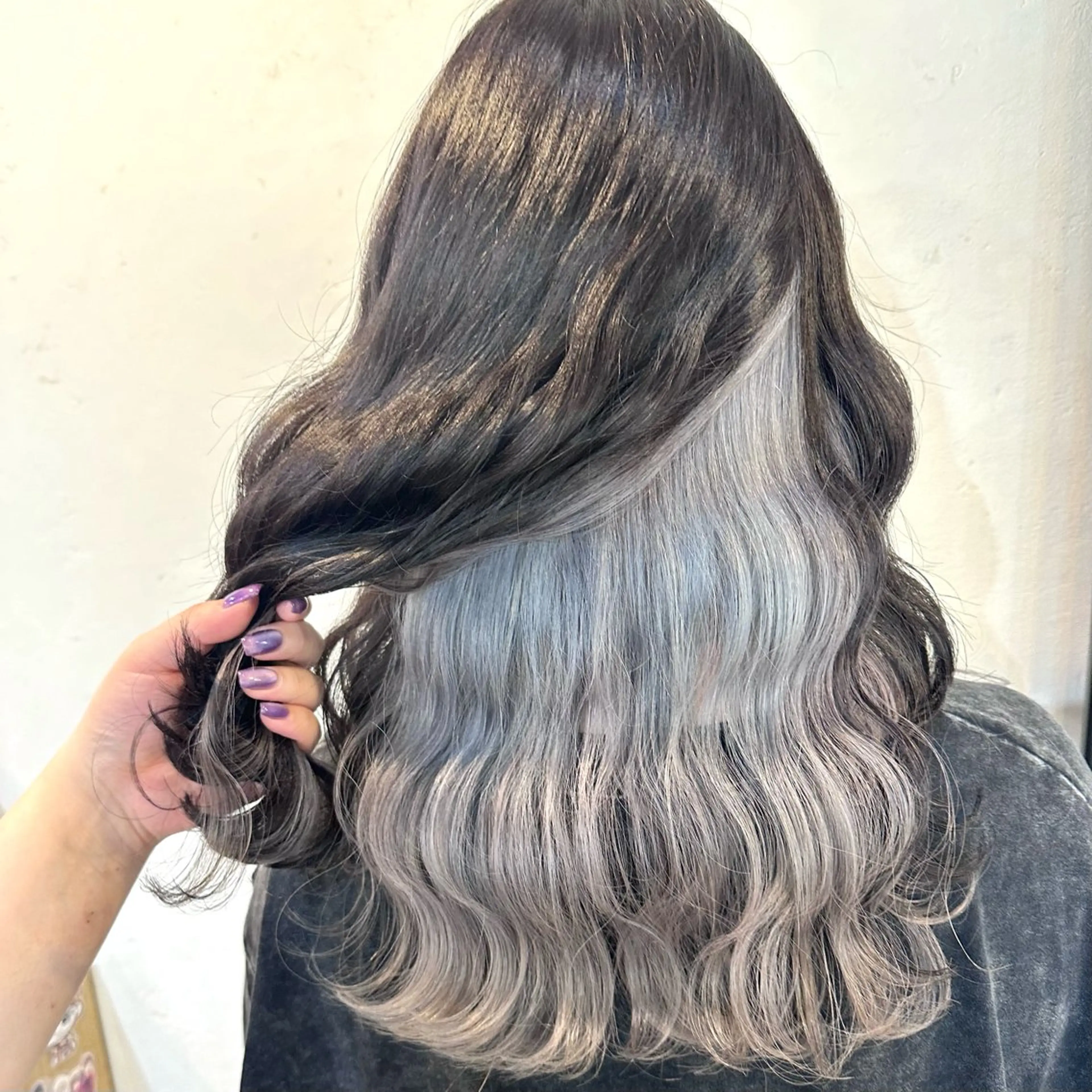 セミロング カラー レイヤー/韓国/ 透明感カラー/みずほのヘアスタイル