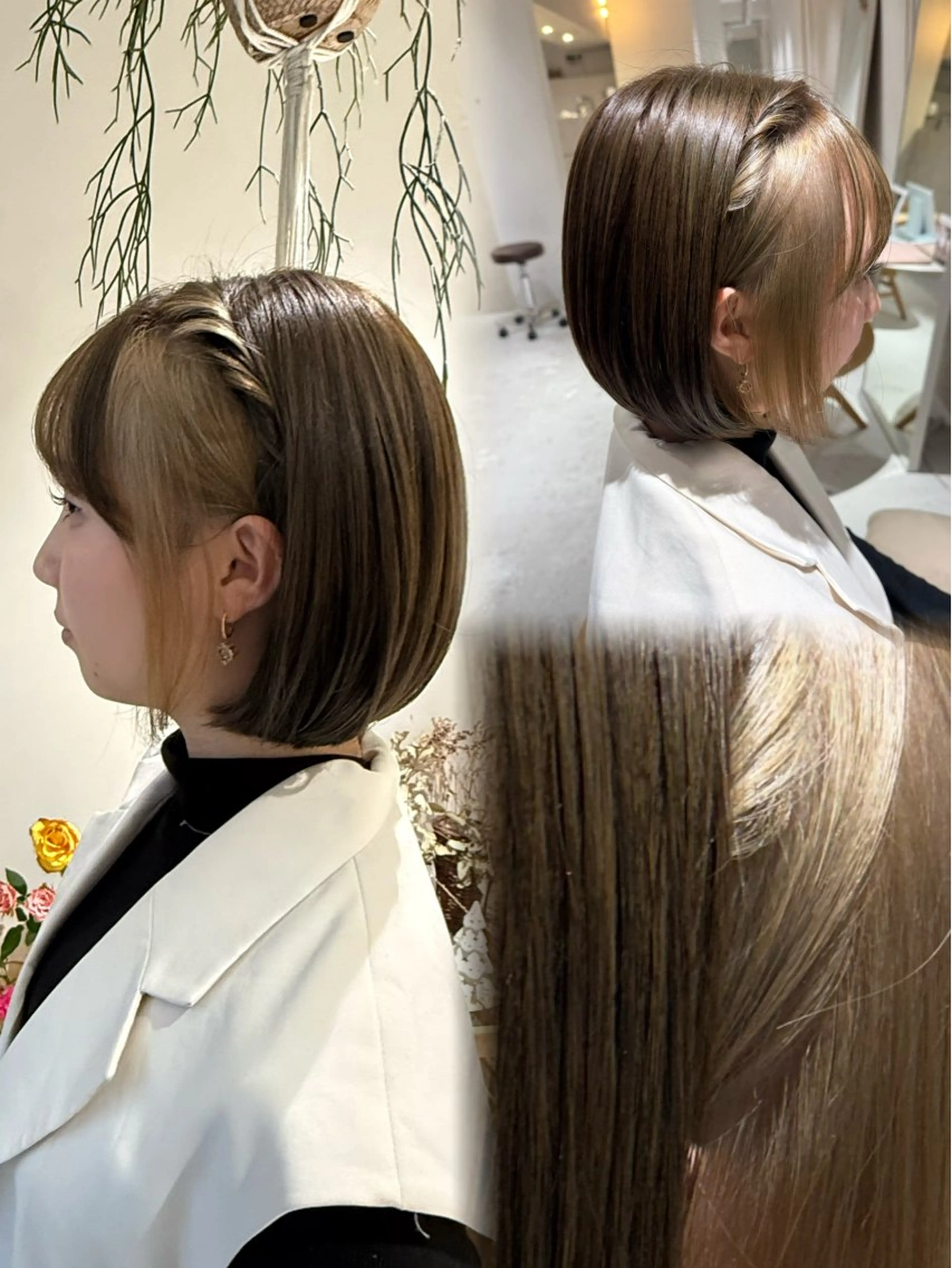 ミディアム カラー ヘアカラー 🌷花屋併設サロン 荘司まゆり🌷のヘアスタイル