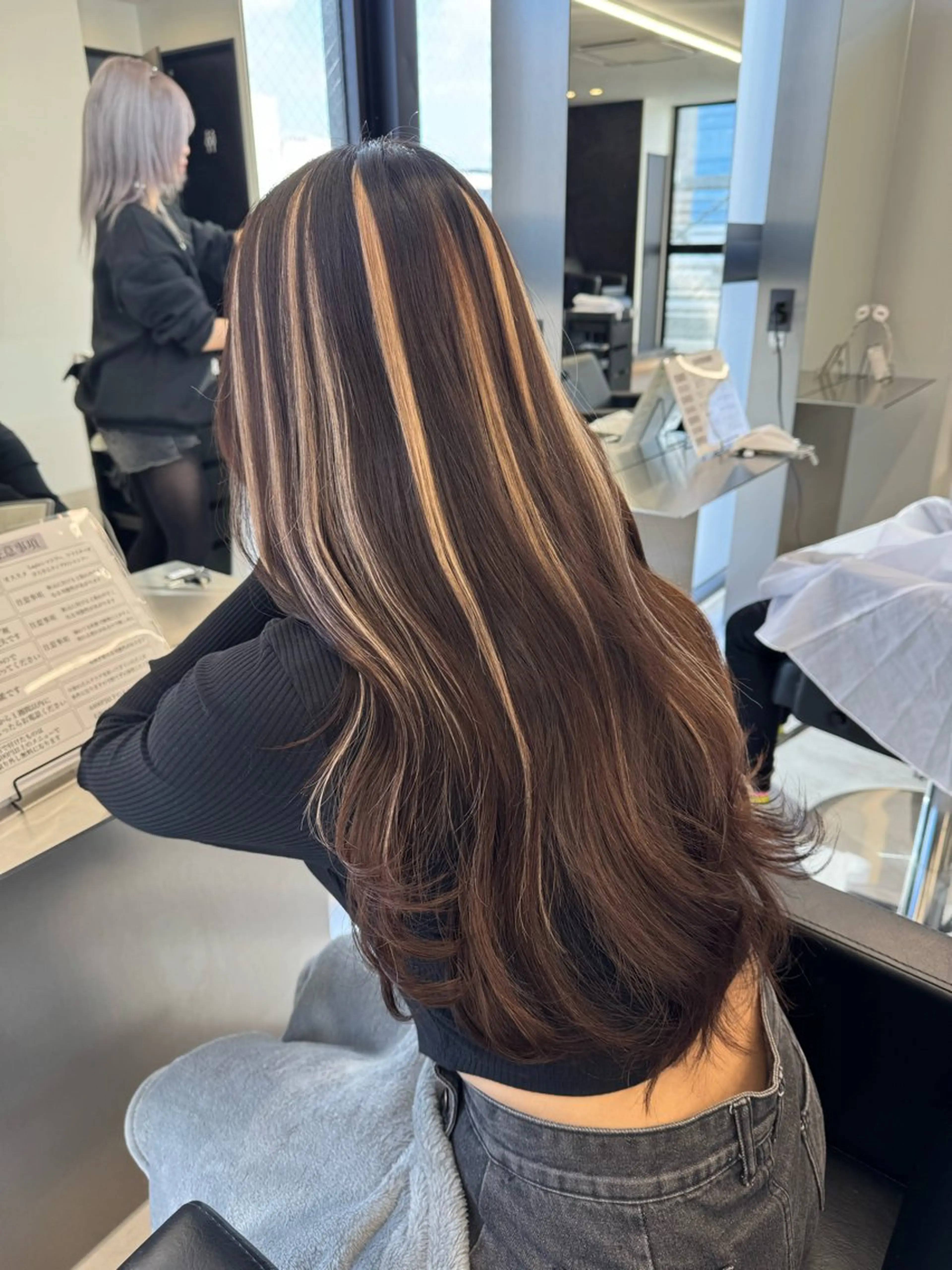 ロング エクステ ハイライト エクステ ハイトーン/エクステ /韓国ヘアKENTAのヘアスタイル