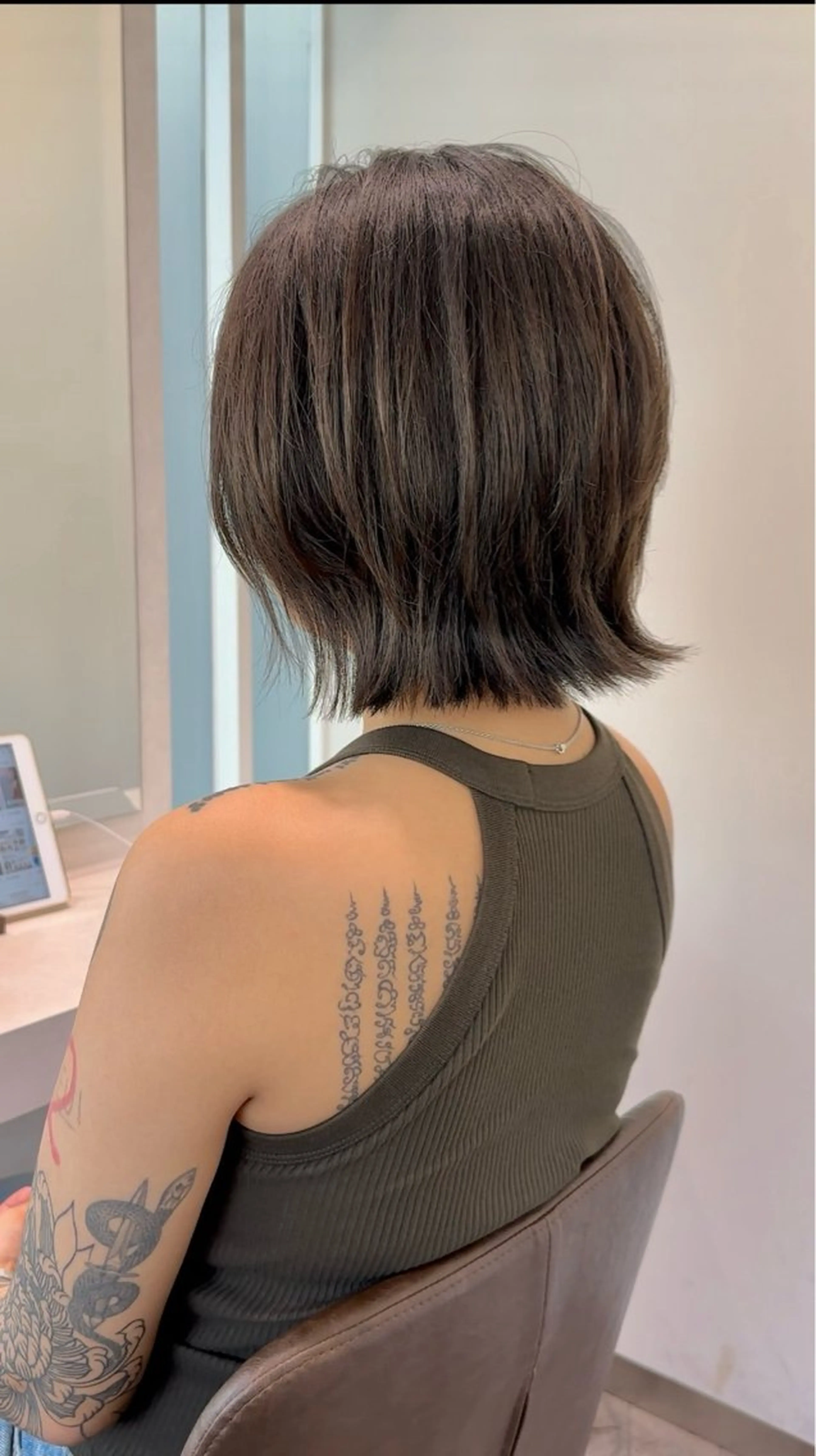 ショート ボブ くびれヘア 縮毛矯正 特化生田のヘアスタイル