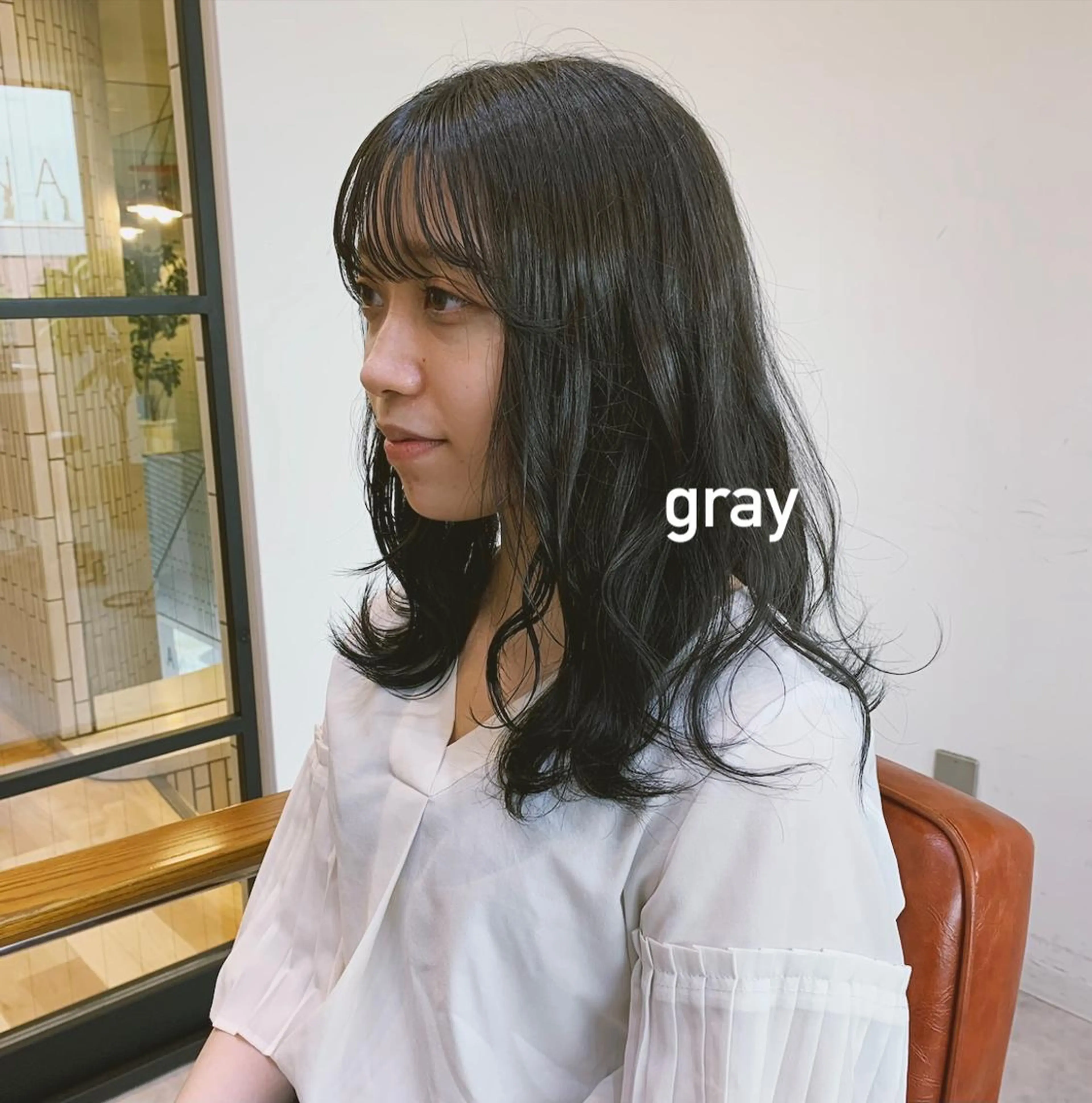 ミディアム カラー カット ヘアカラー ナチュラルなショート 北本空河のヘアスタイル