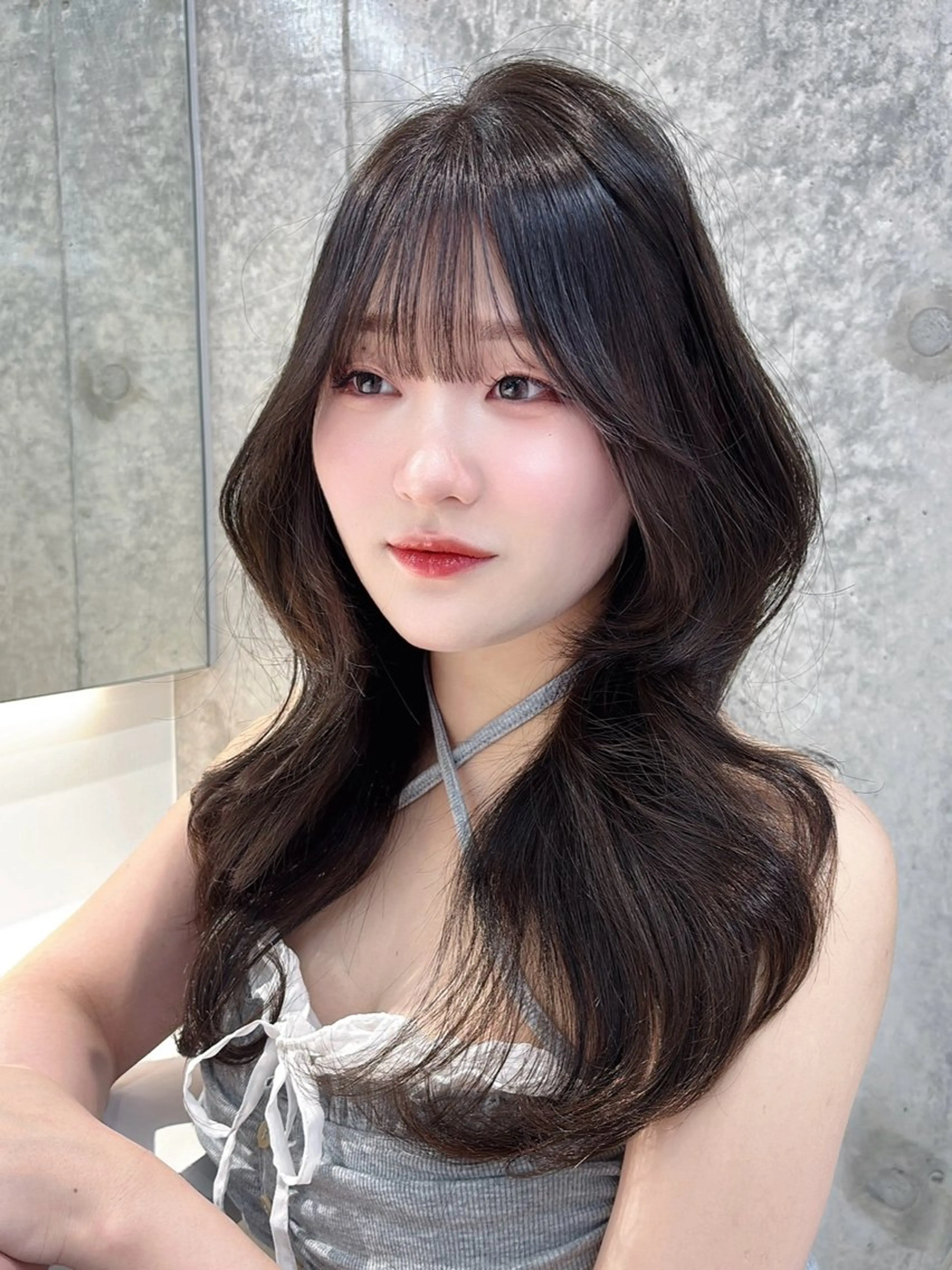 ロング カラー グレージュ カット ヘアカラー トリートメント 🍒ブリーチなしカラ ー／Sakura🍒のヘアスタイル