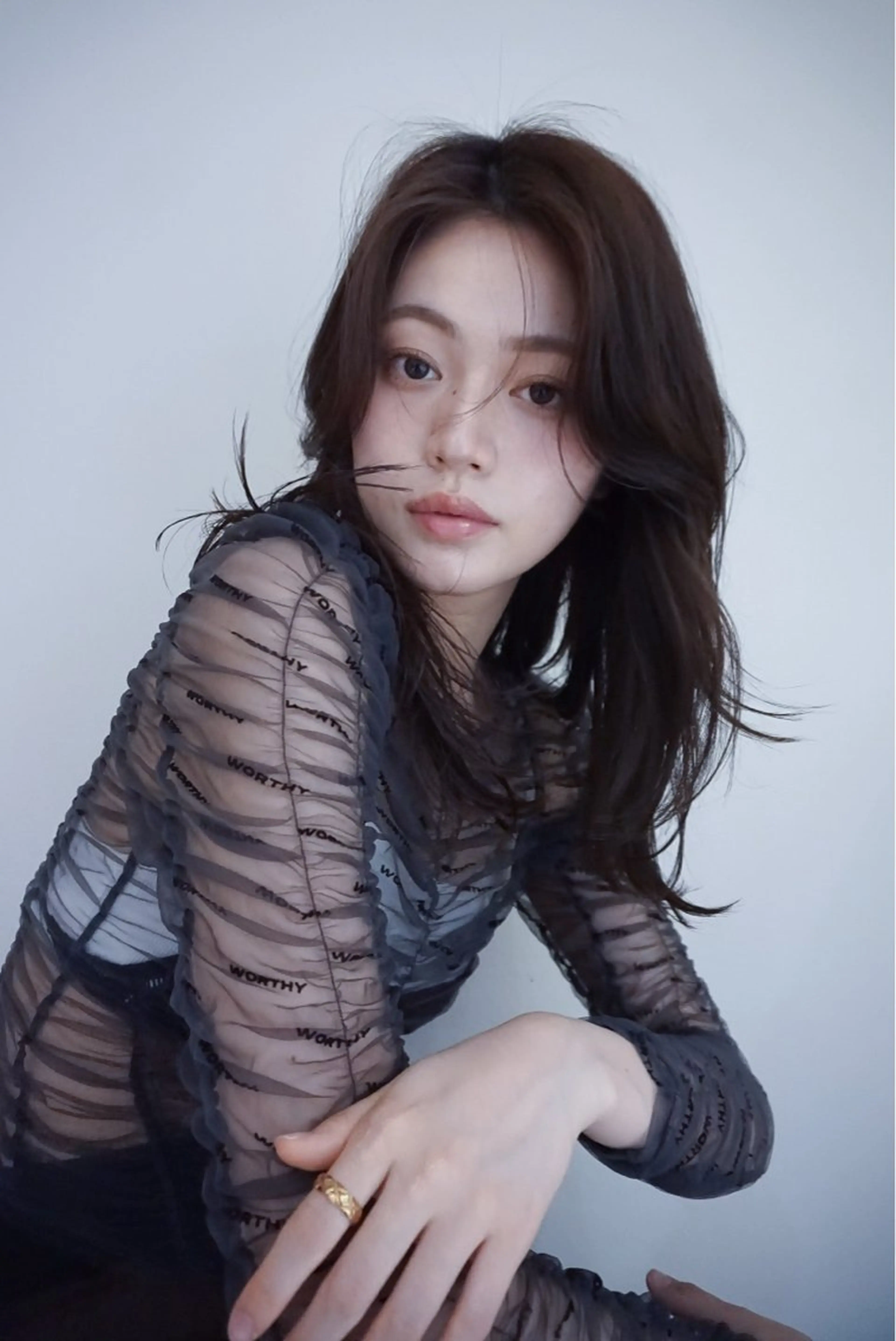 ミディアム レイヤーカット 吉田 愛美のヘアスタイル