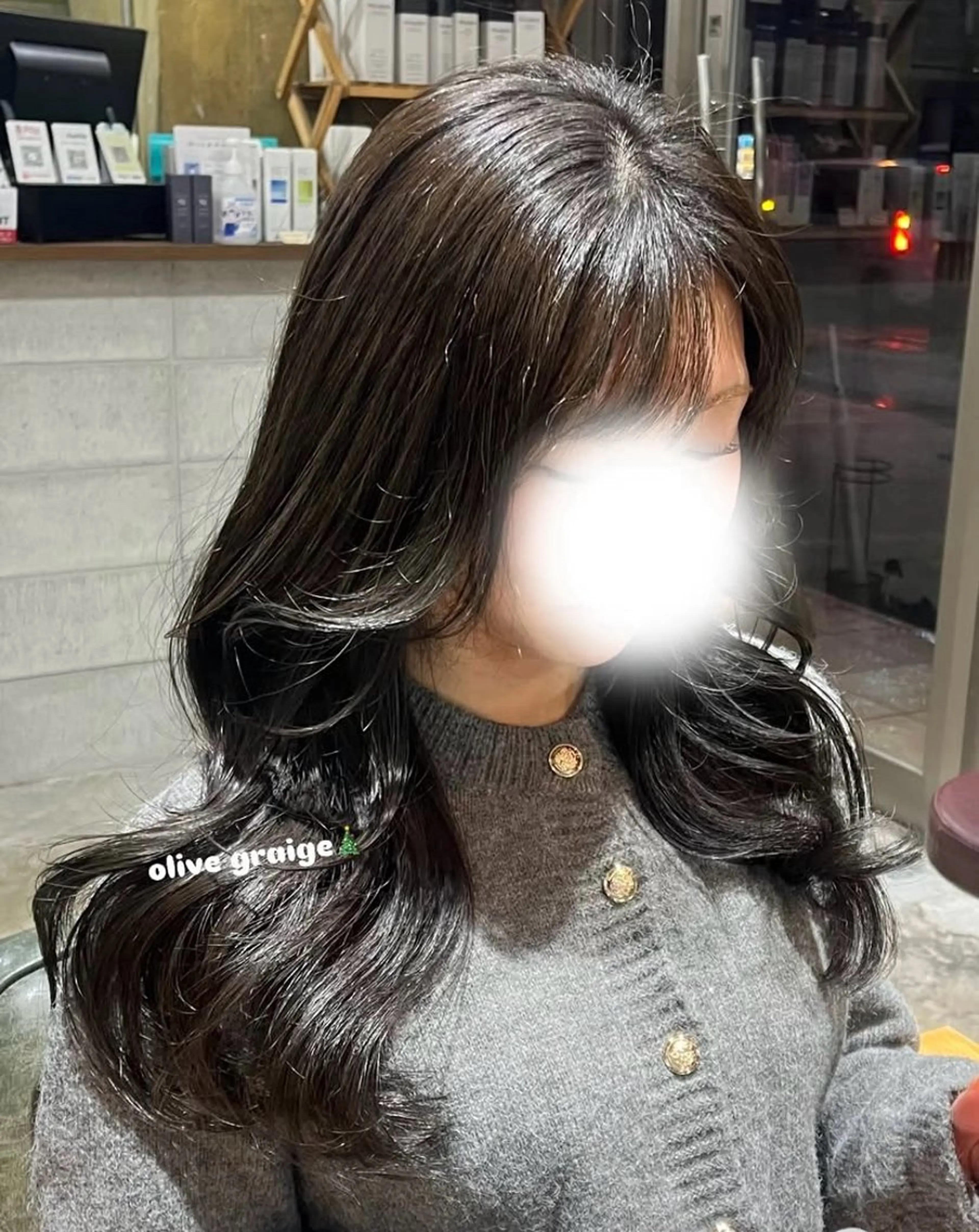 ロング カラー ベージュカラー 黒髪 ブリーチ ブルーカラー ダブルカラー 🫟Blanco🫟 Color&Careのヘアスタイル