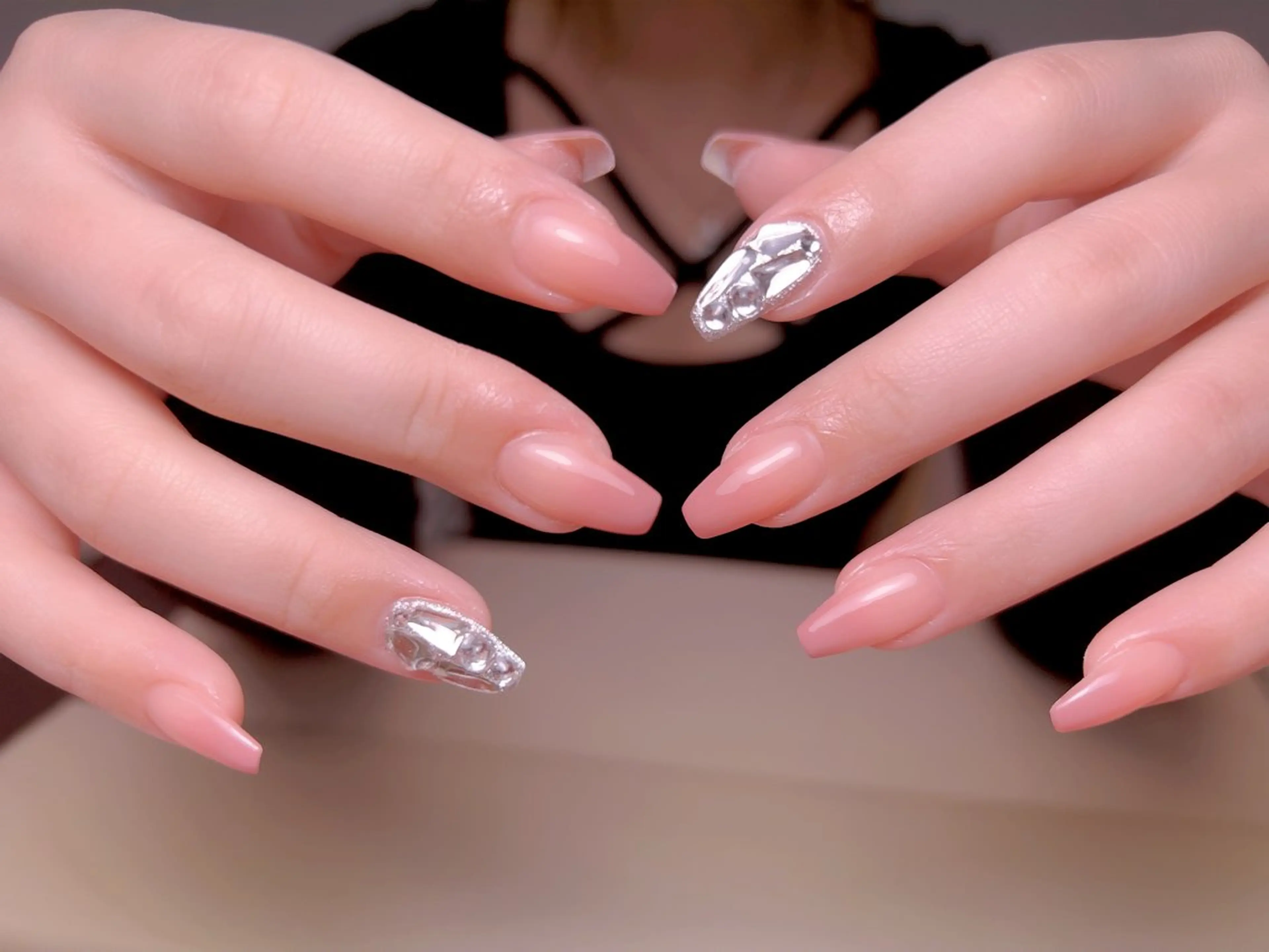 ネイル フレンチネイル ジェルネイル グラデーション 韓国ネイル マグネットネイル ハンドネイル 【長さ出し】 IRIS NAILのネイルデザイン