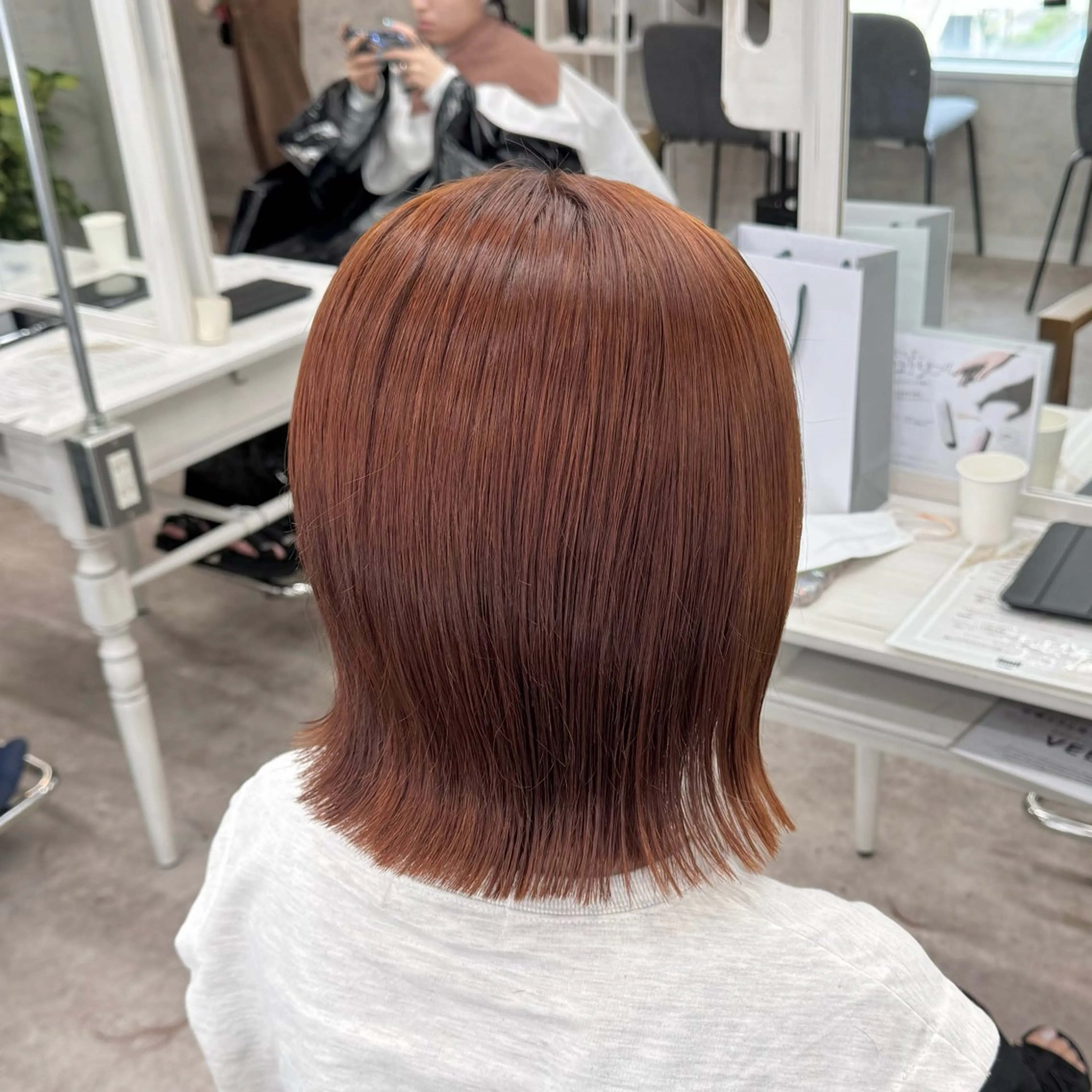 ミディアム カラー JUNSHIN🦋 ヘアセット／カラーのヘアスタイル