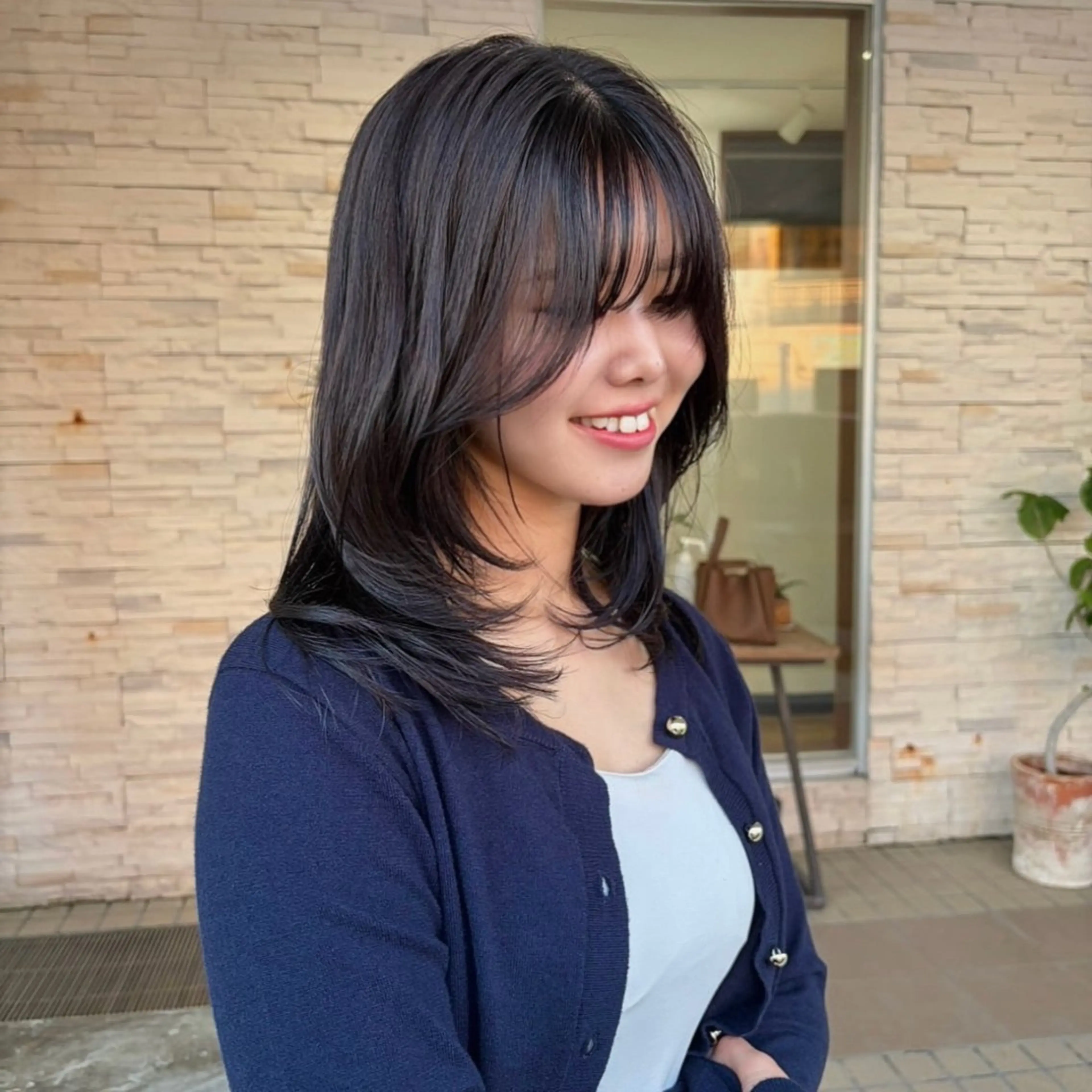 ミディアム 草野 聖のヘアスタイル