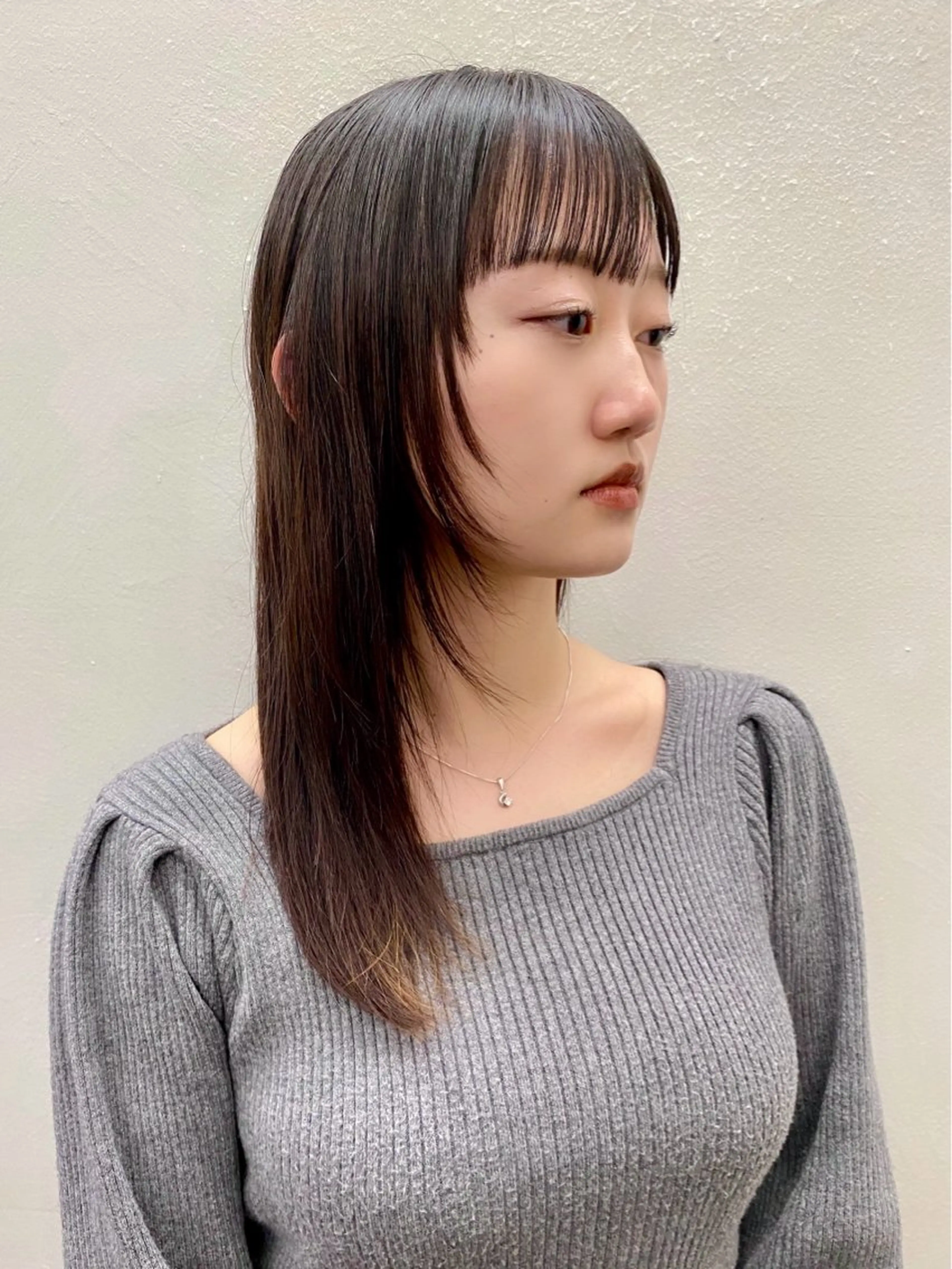 セミロング カラー カット ヘアカラー トリートメント 似合わせレイヤー/ パーマヘア/高倉のヘアスタイル