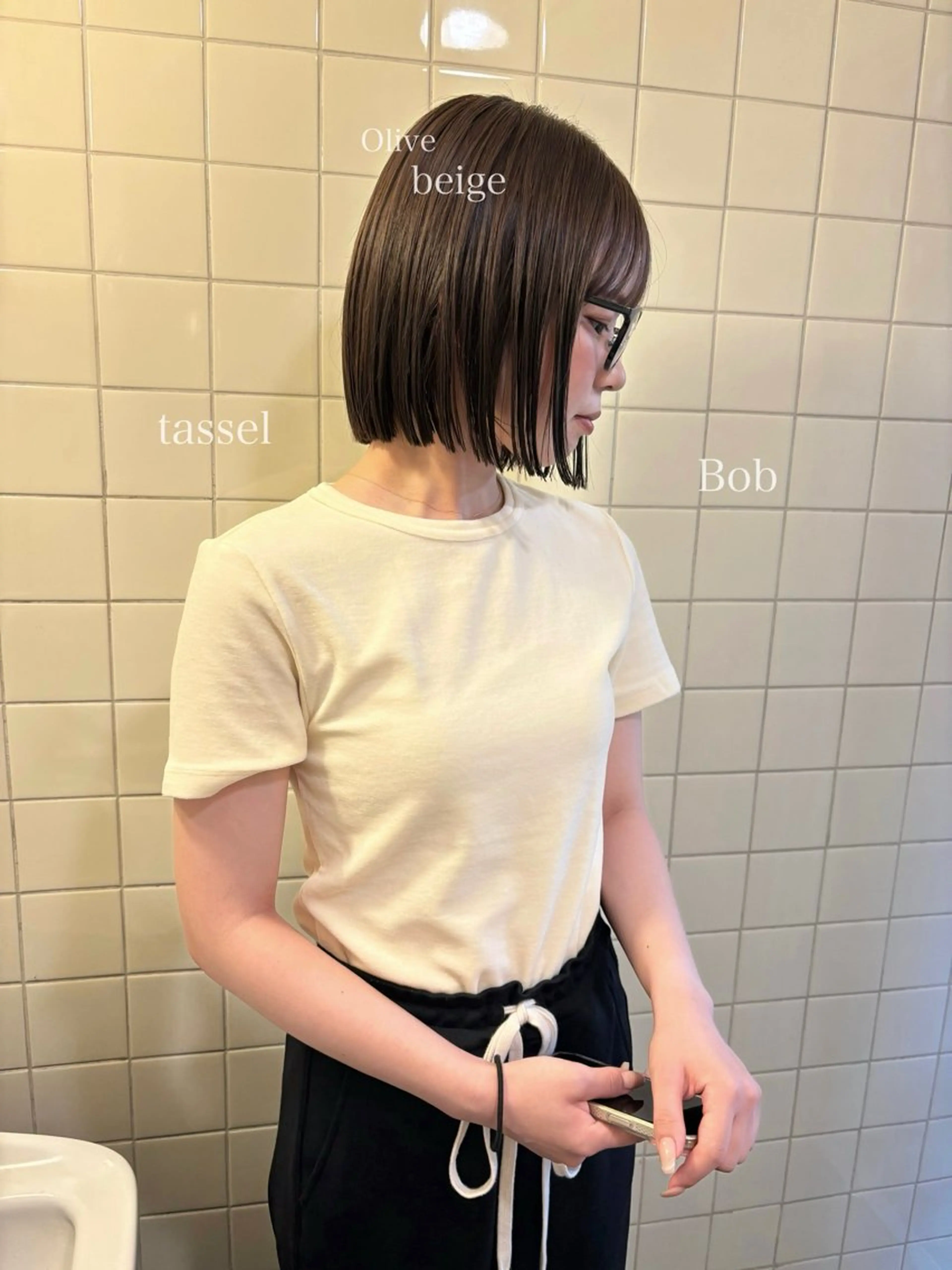 ミディアム カラー カット ヘアカラー トリートメント ボブ&顔まわりレ イヤー♡TOMOE♡のヘアスタイル