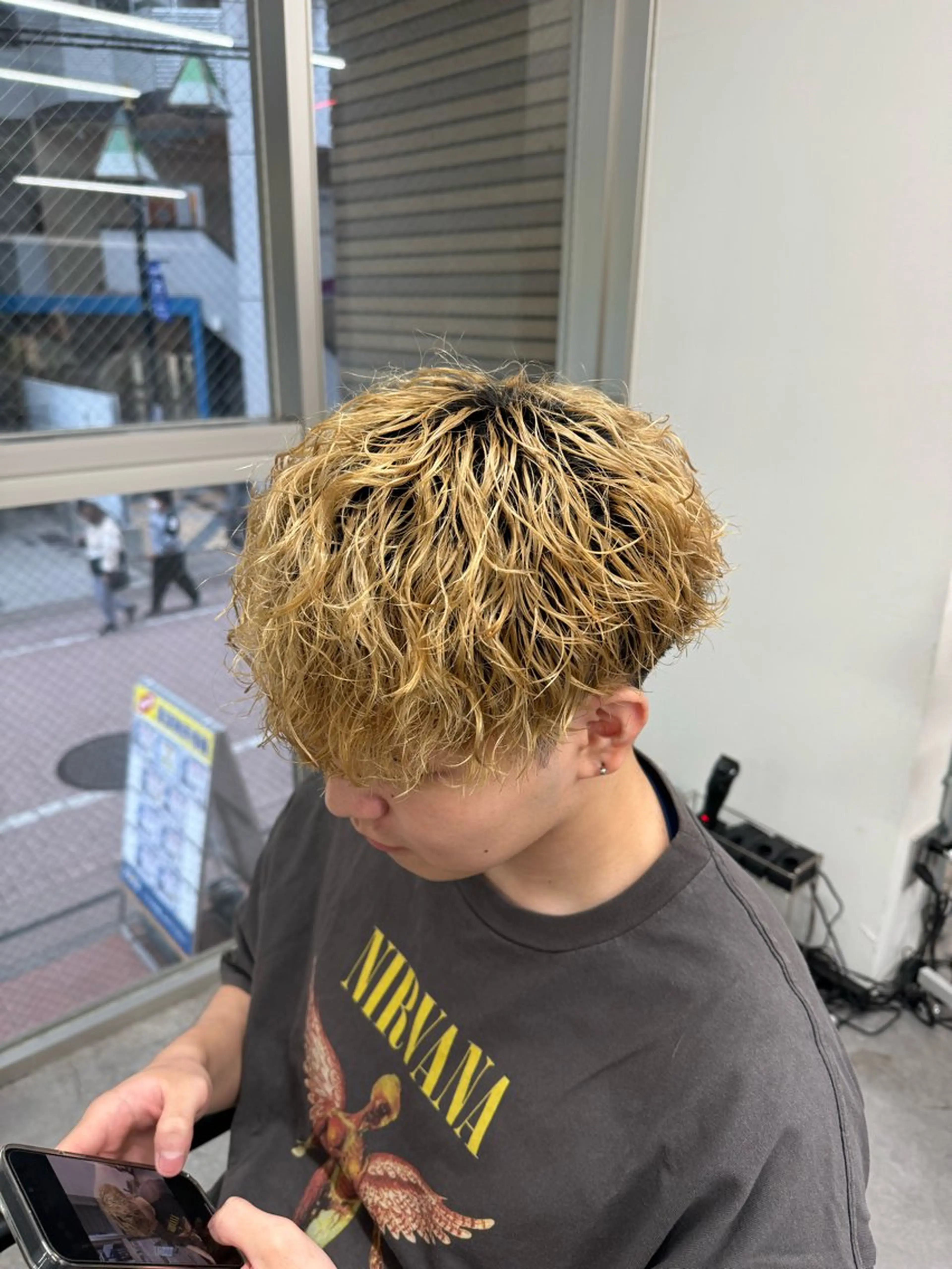 ショート カラー パーマ メンズ メンズブリーチ ブリーチ 🔥漢髪特化メンズ マネージャーYUKIのヘアスタイル