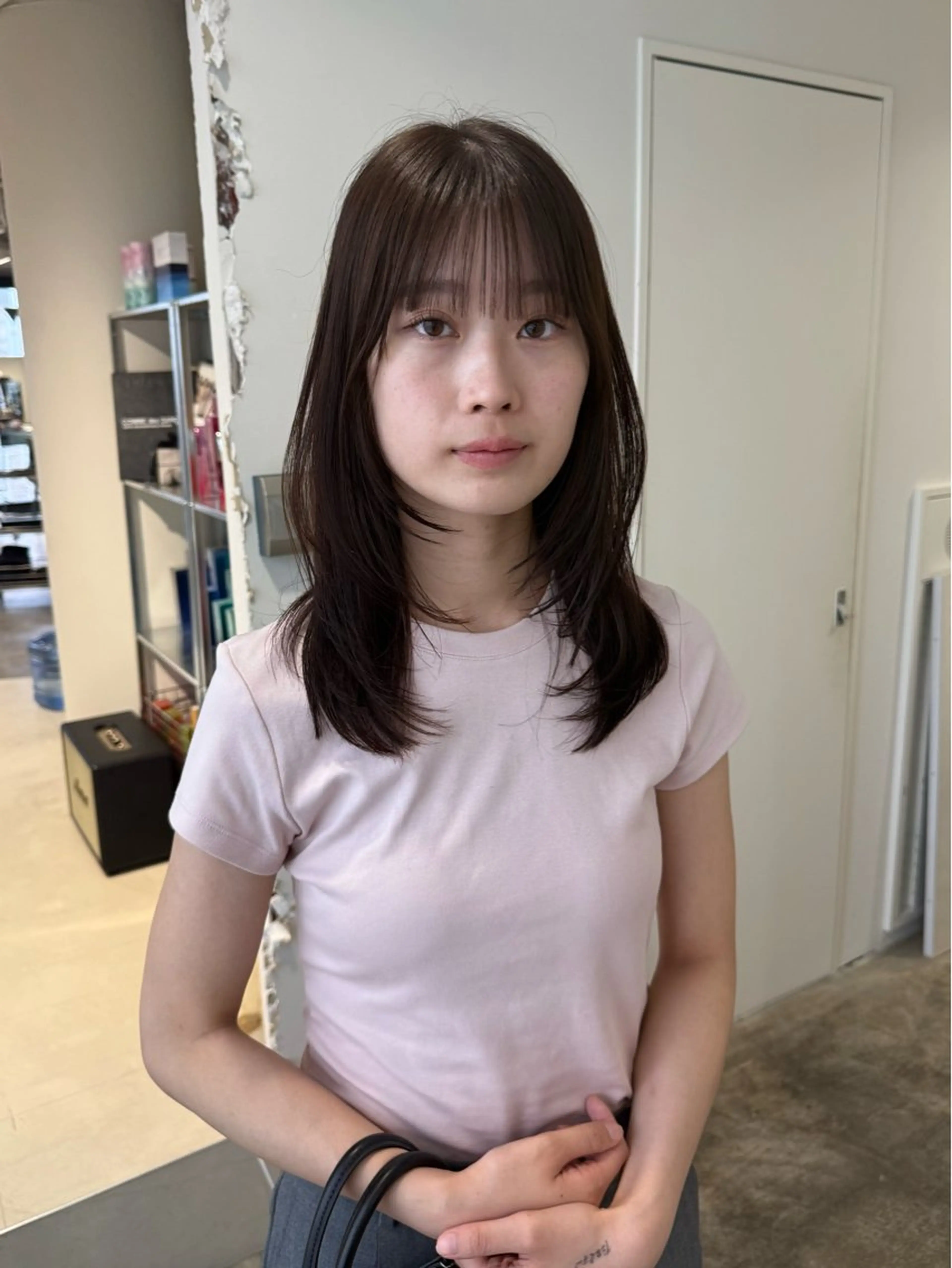 ミディアム カラー 透明感カラー レイヤーカット 🟡ひろの/ツヤ カラー/髪質改善🟡のヘアスタイル