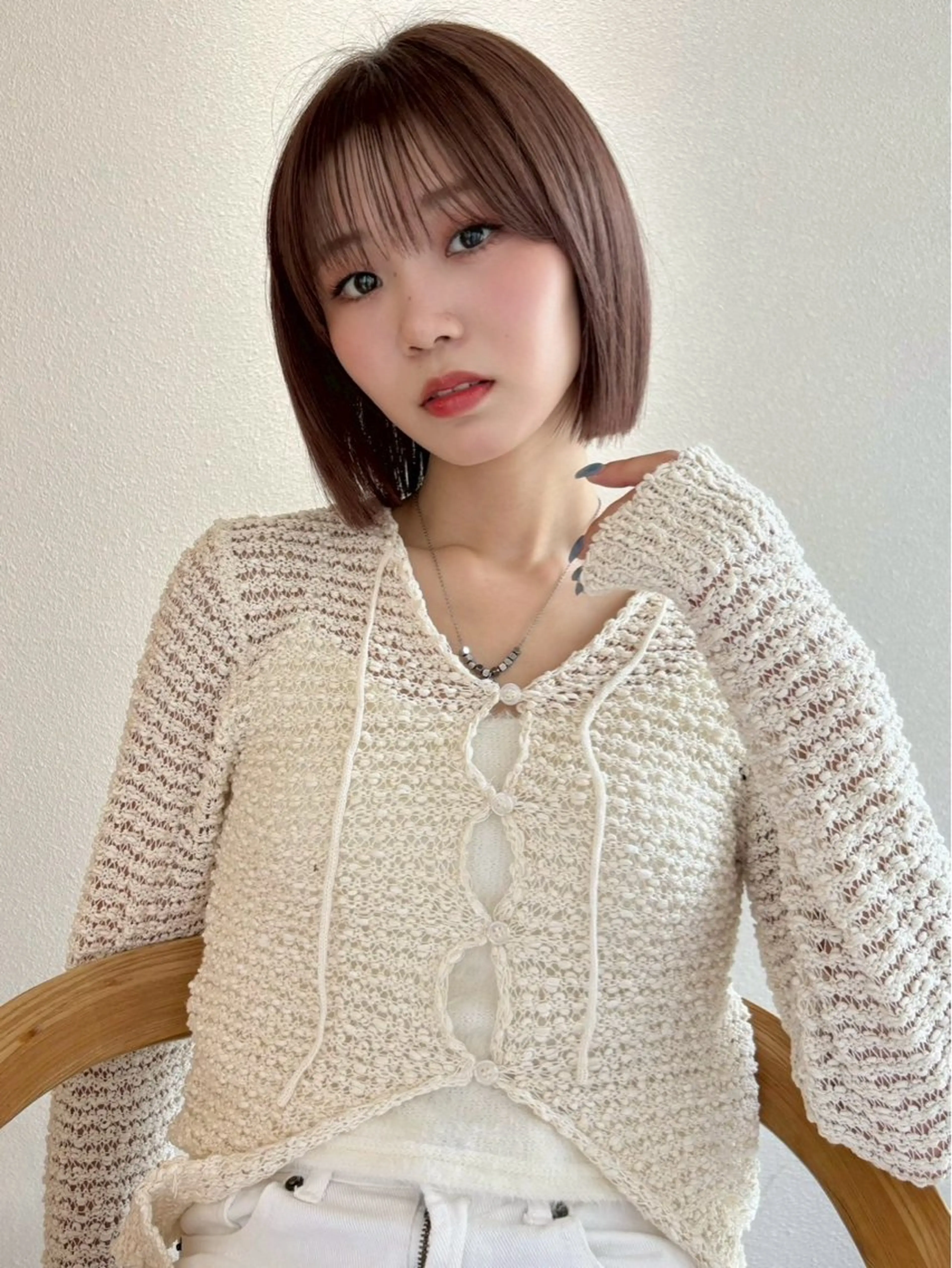 ミディアム 🩵レイヤー/ショー ト/🫧harukaのヘアスタイル