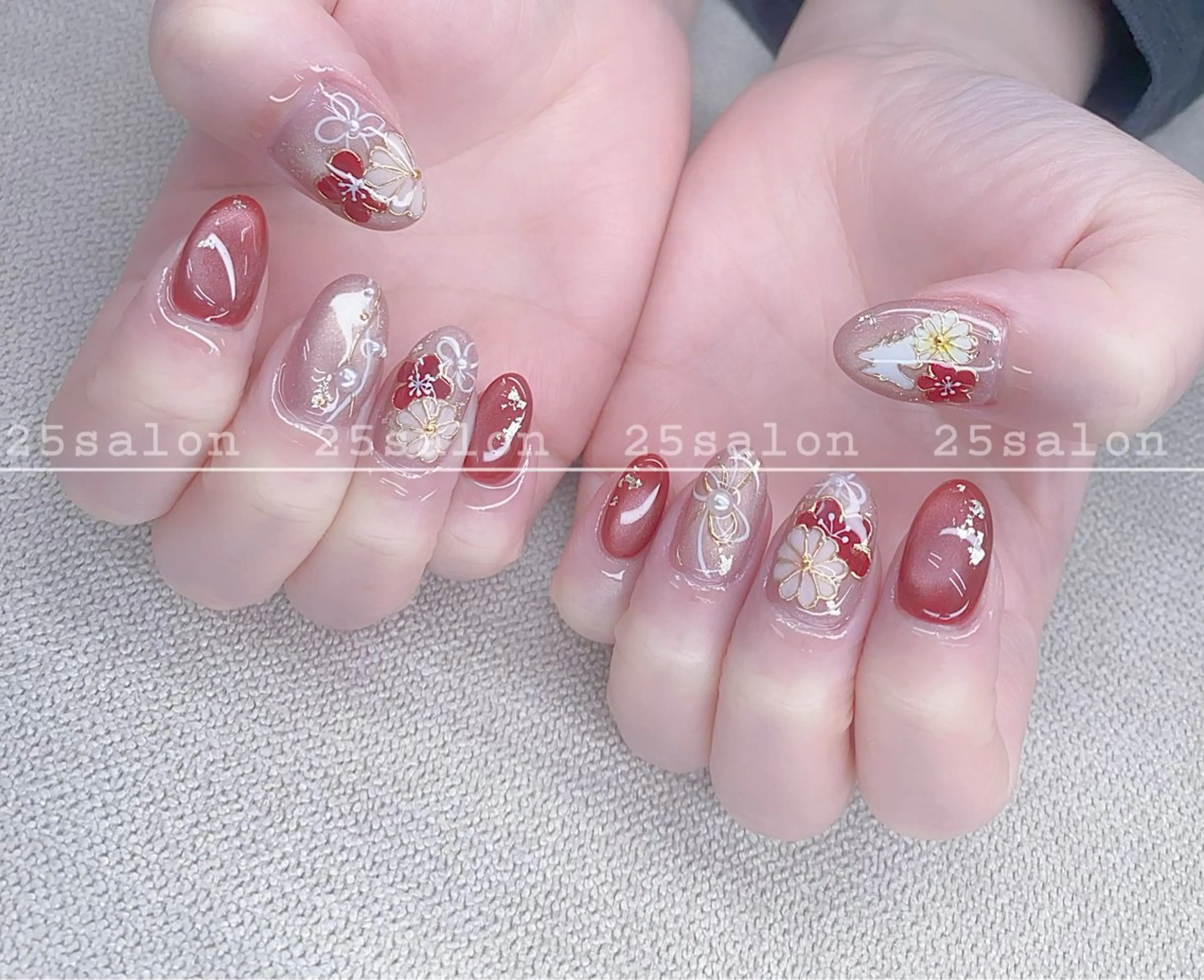 ネイル ジェルネイル 韓国ネイル ニュアンスネイル パラジェル ワンホンネイル 2 5のマツエク・マツパデザイン